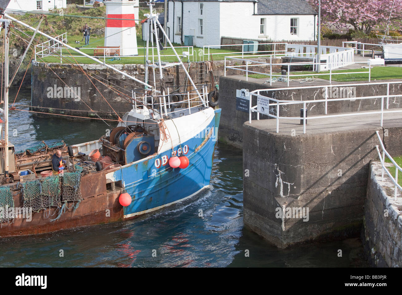 Bateau de pêche écossais Banque D'Images