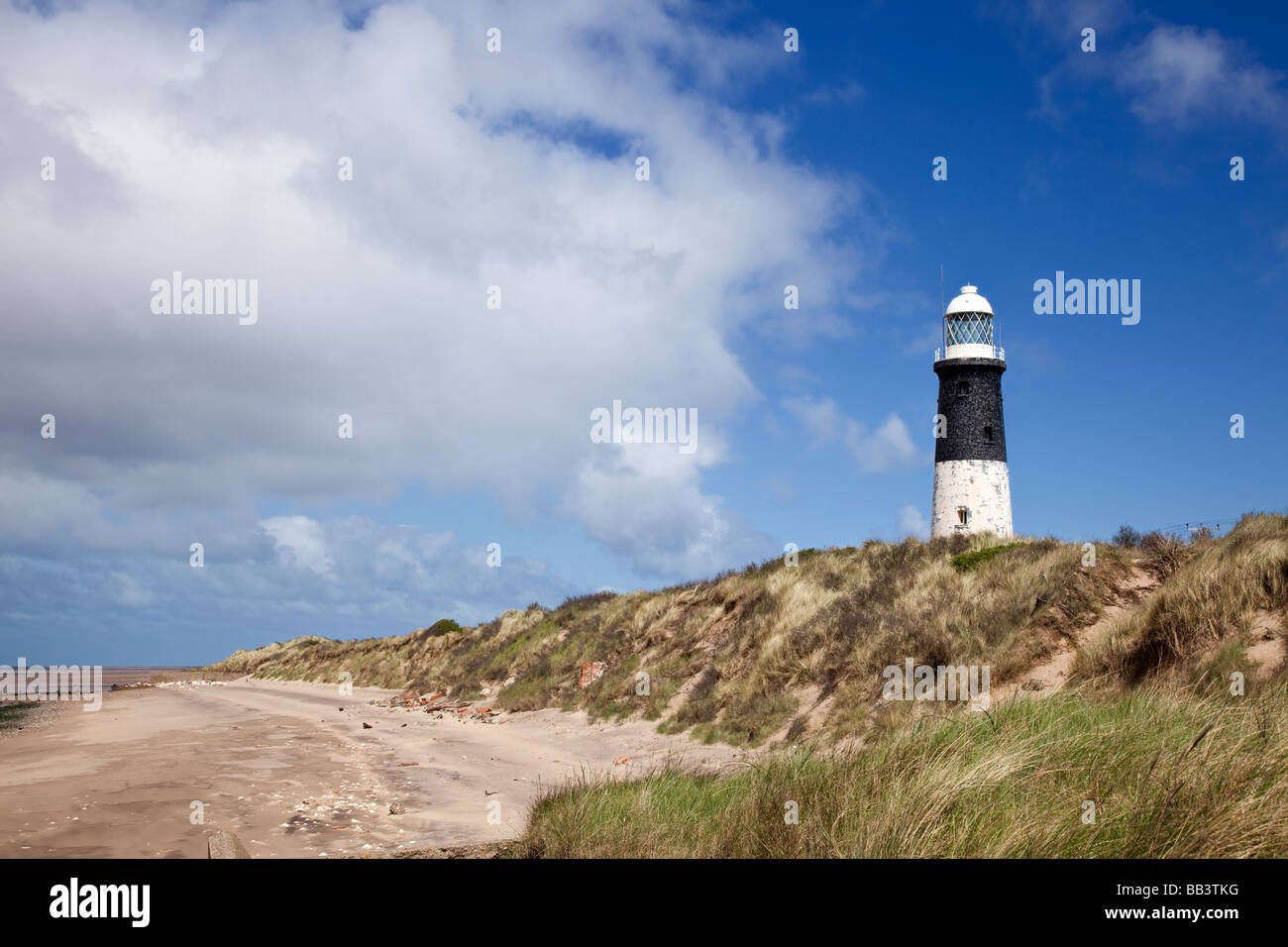 Lighthouse, Royaume-Uni. Phare de Spurn point East Yorkshire Angleterre Royaume-Uni Banque D'Images