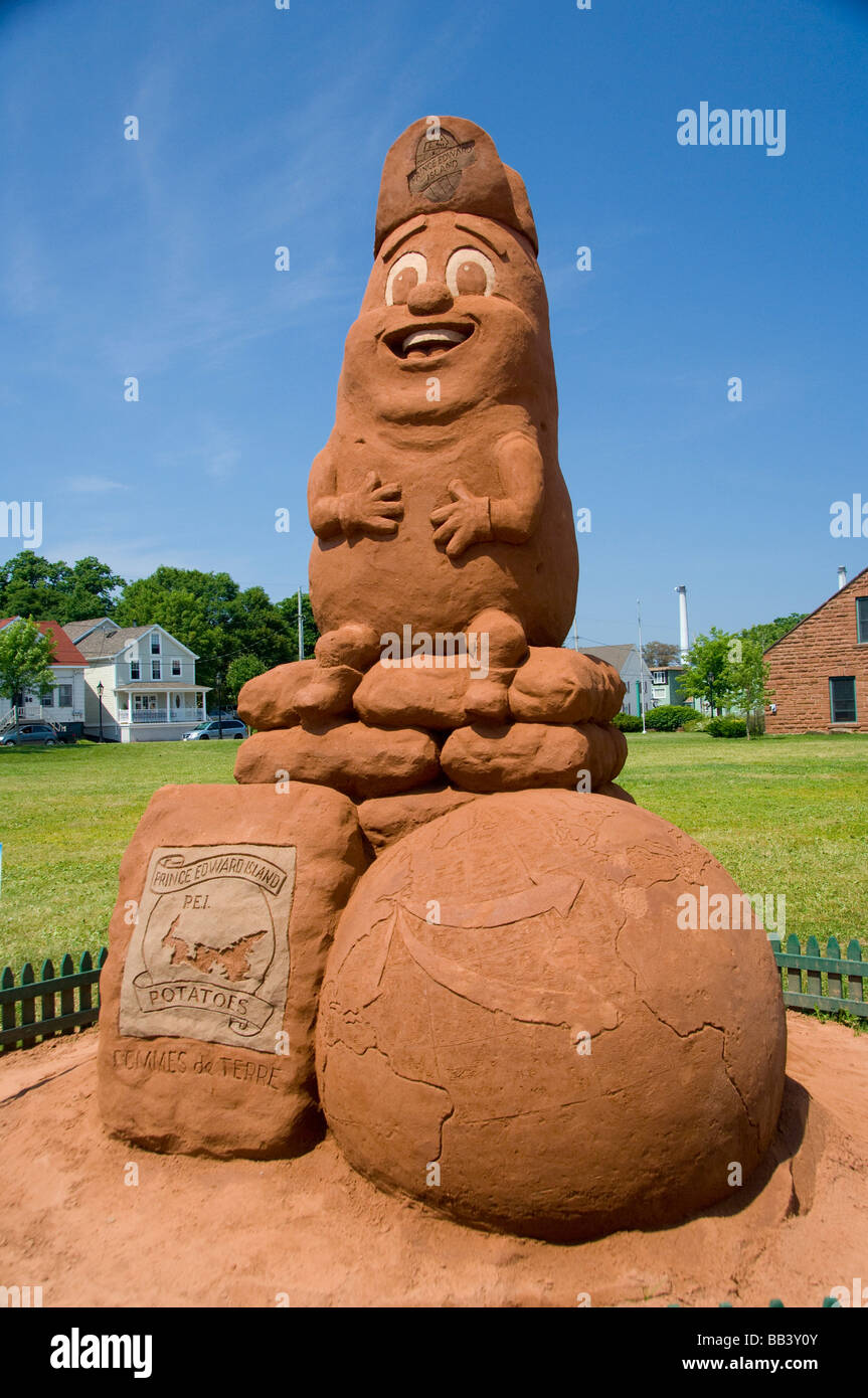 Canada, Prince Edward Island, Charlottetown. Sculpture de sable célèbre de l'Î. Banque D'Images