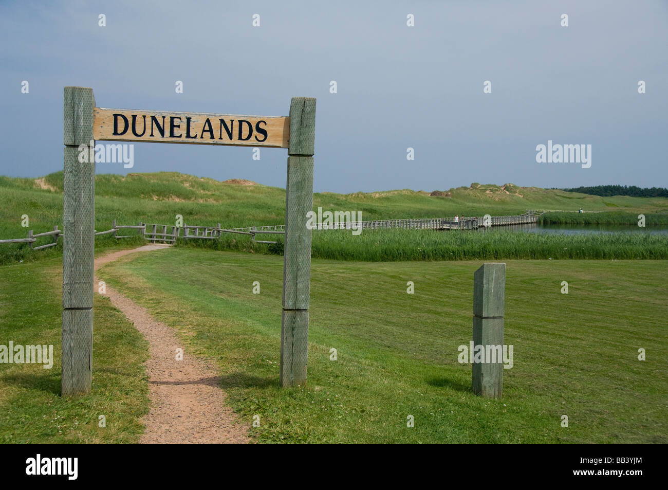 Le Canada, l'Île du Prince-Édouard NP, Plaine Maritime Région National. Greenwich, zone de dunes côtières Cavendish & wetlands Banque D'Images