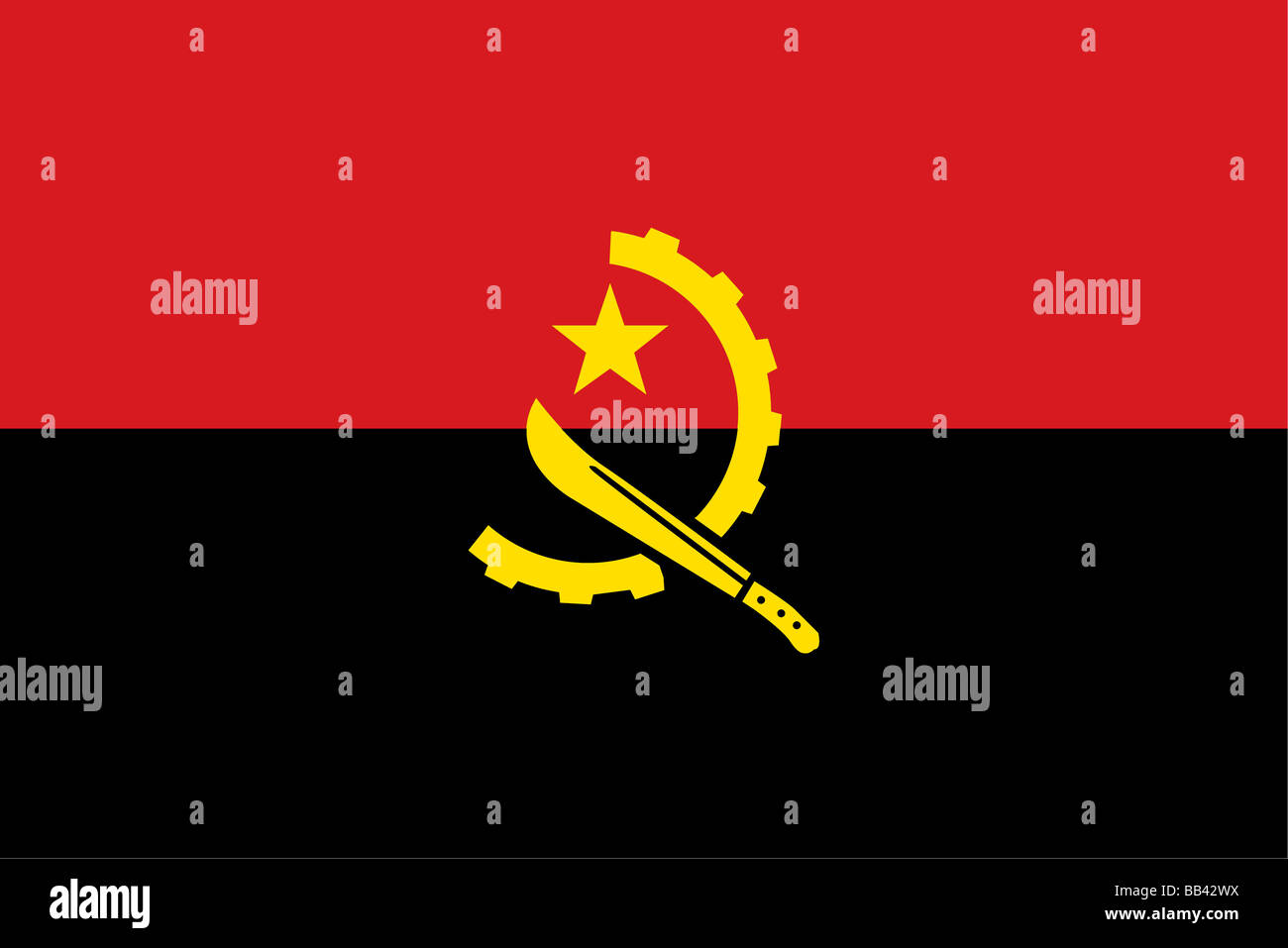 drapeau de l’Angola Banque D'Images