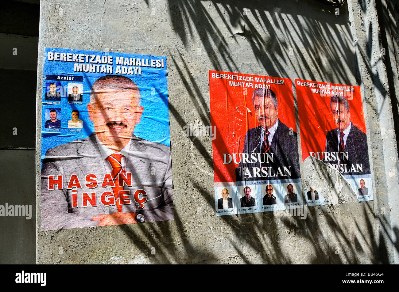 Des affiches électorales, Istanbul, Turquie Banque D'Images