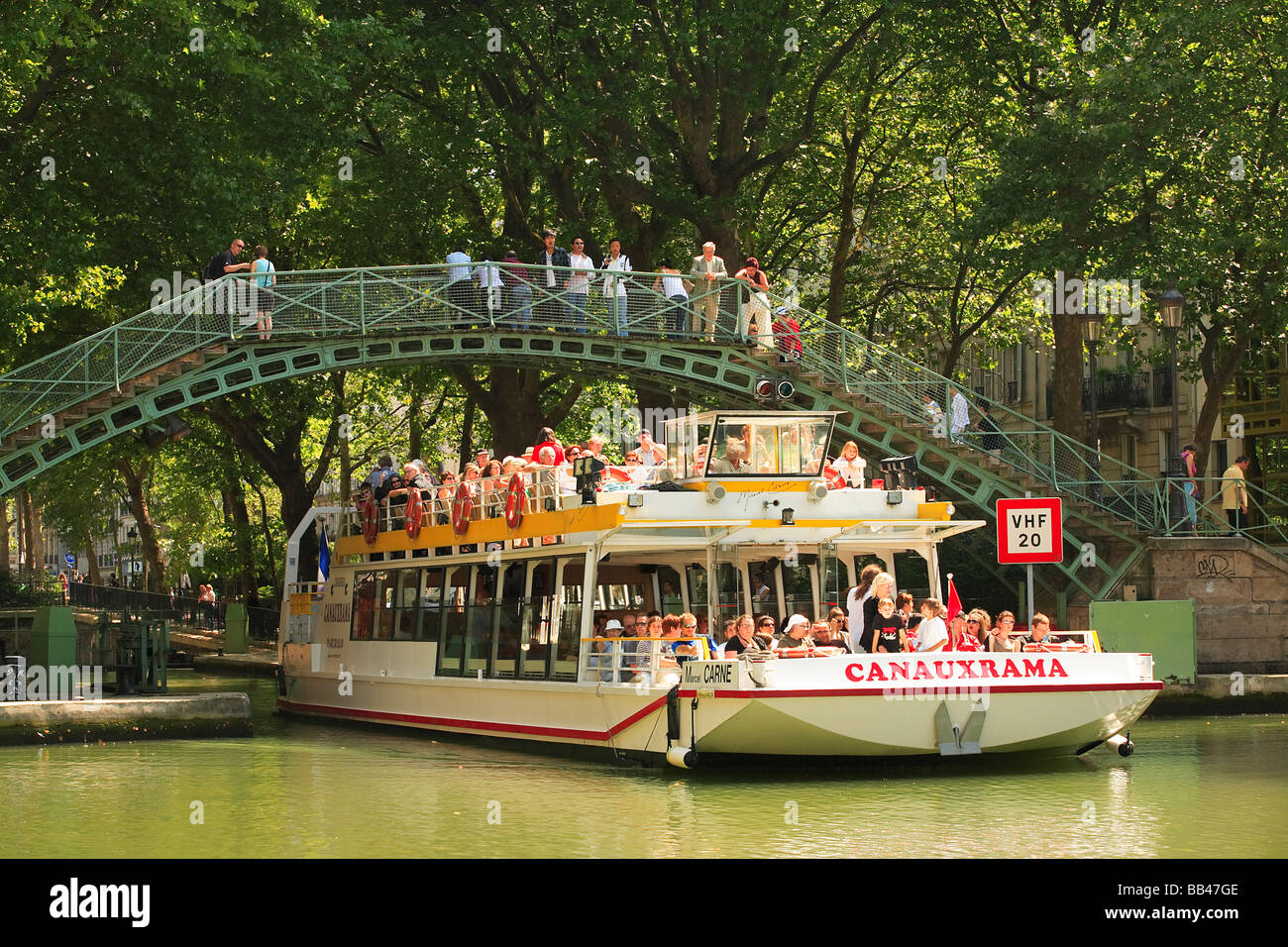 CANAL SAINT MARTIN PARIS FRANCE Banque D'Images