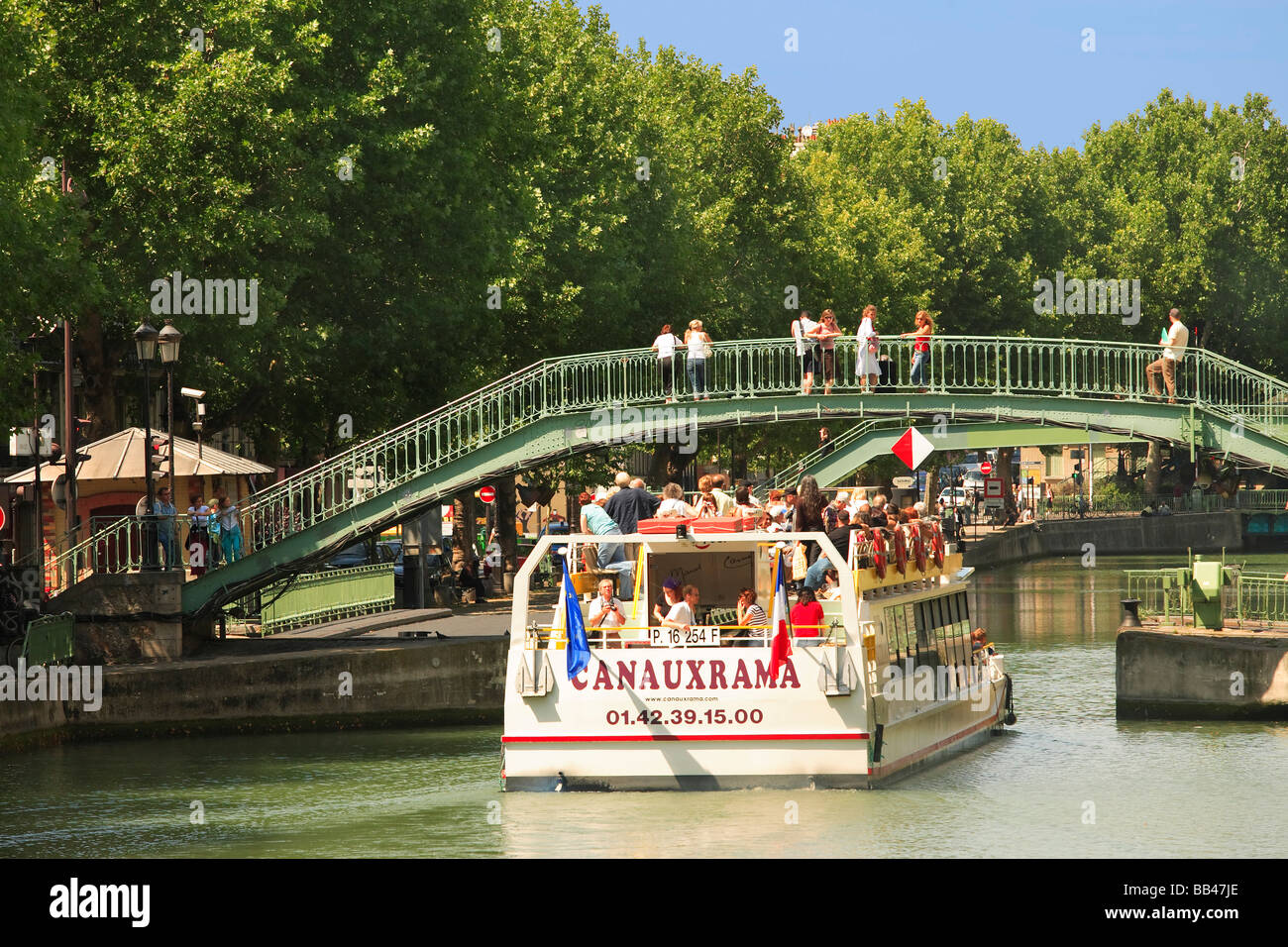 CANAL SAINT MARTIN PARIS FRANCE Banque D'Images