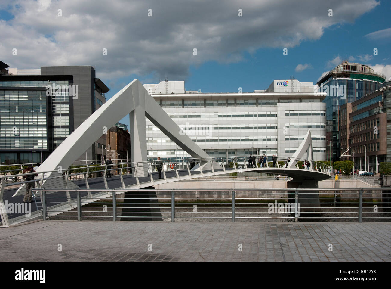 Pont piétonnier Tradeston & Location Glasgow Banque D'Images