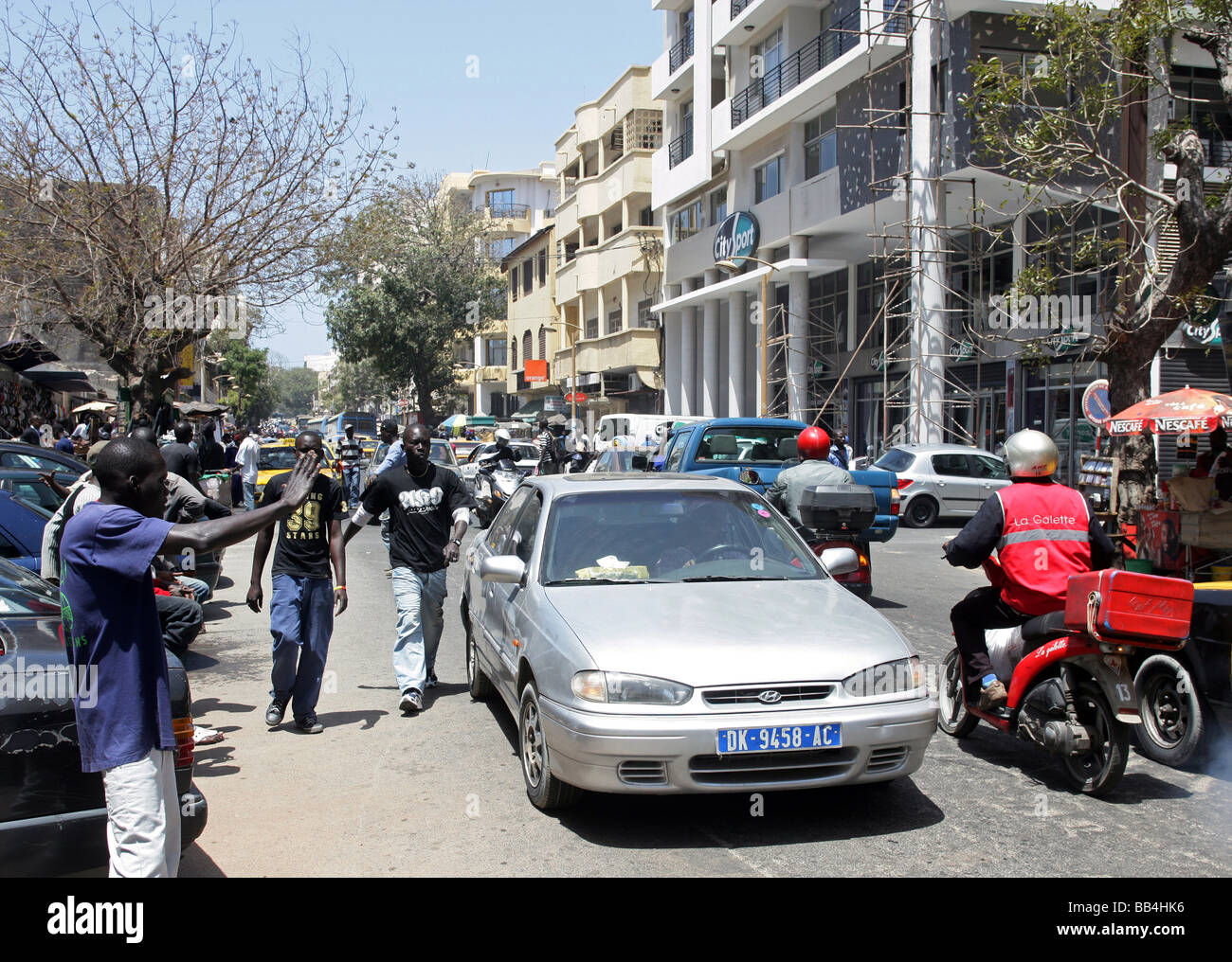 Rue de la ville de Dakar, Sénégal Banque D'Images