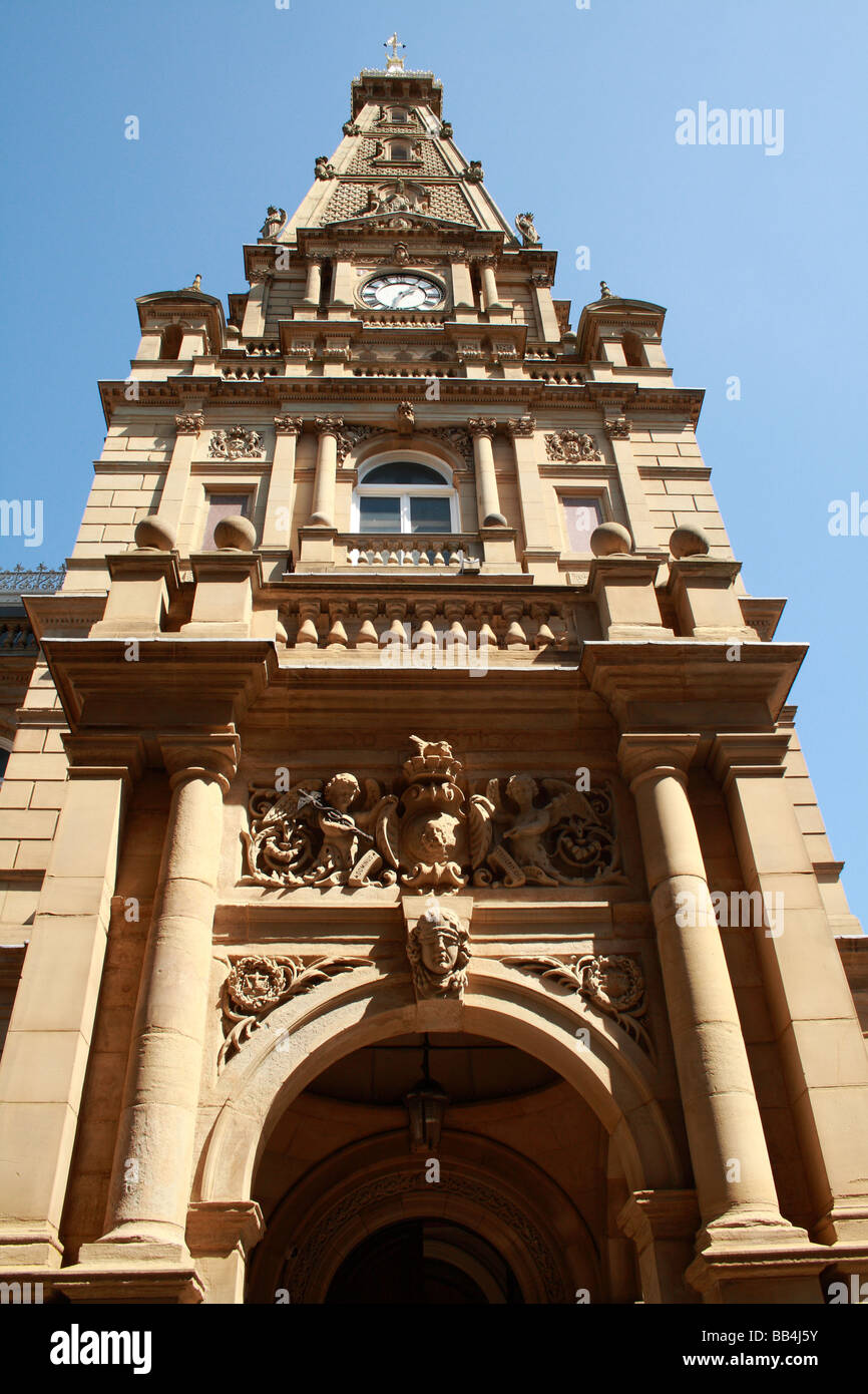 Halifax Town Hall C'est un bâtiment classé Grade II* Halifax Town Hall a été ouverte le 4 août 1863 Royaume-Uni Yorkshire Calderdale Banque D'Images