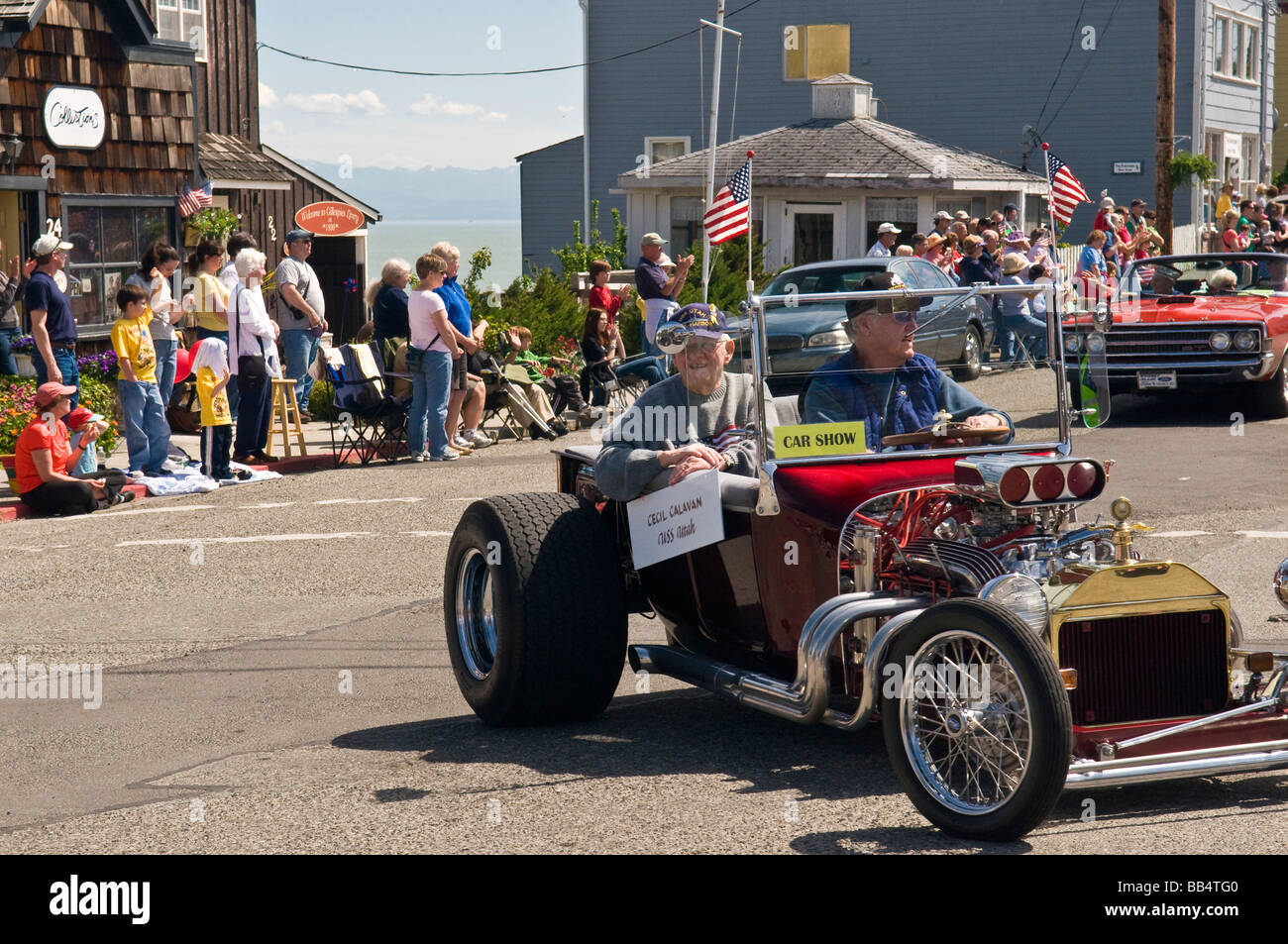 États-unis, WA, Whidbey Island. Memorial Day Parade sur la rue Front dans Manali. Banque D'Images