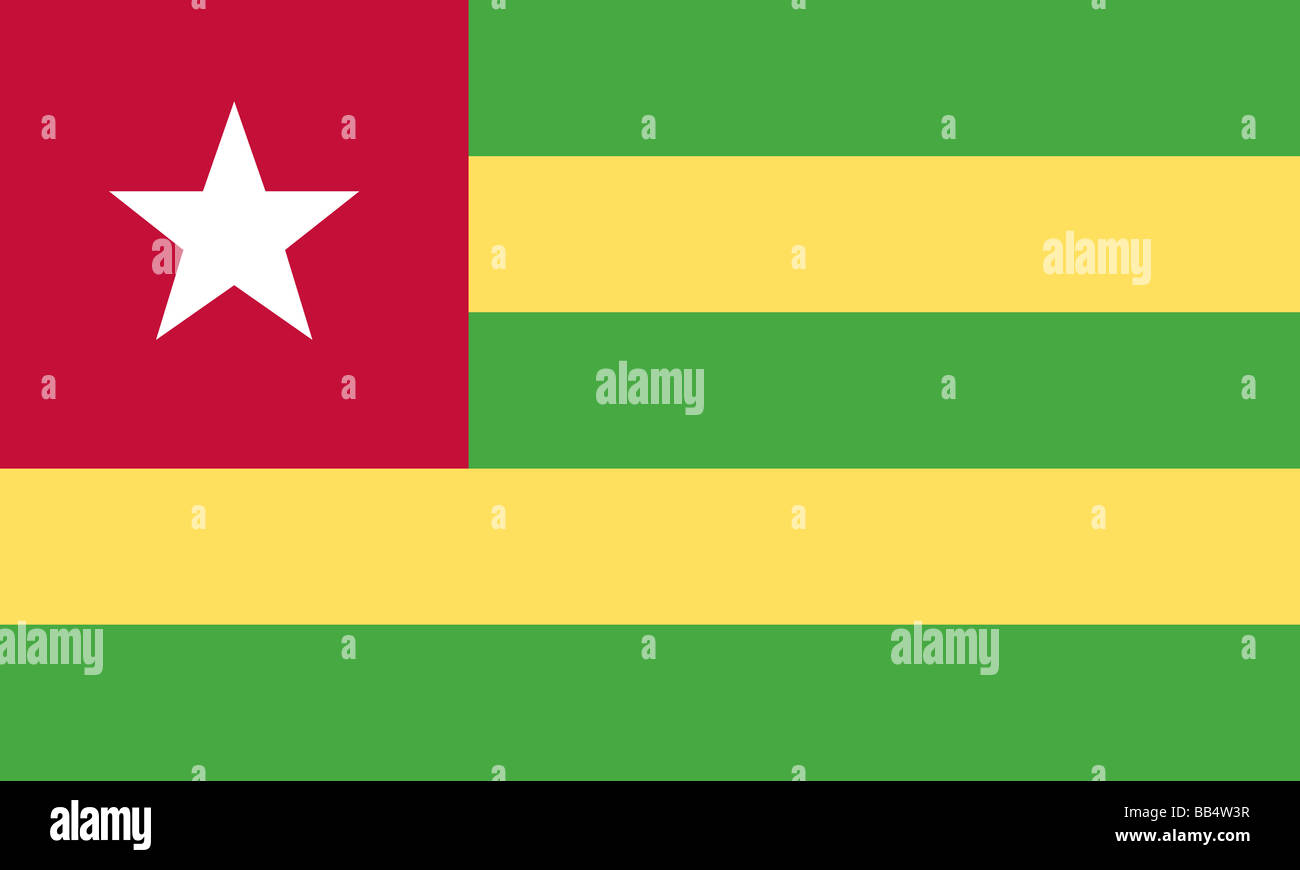drapeau du Togo Banque D'Images