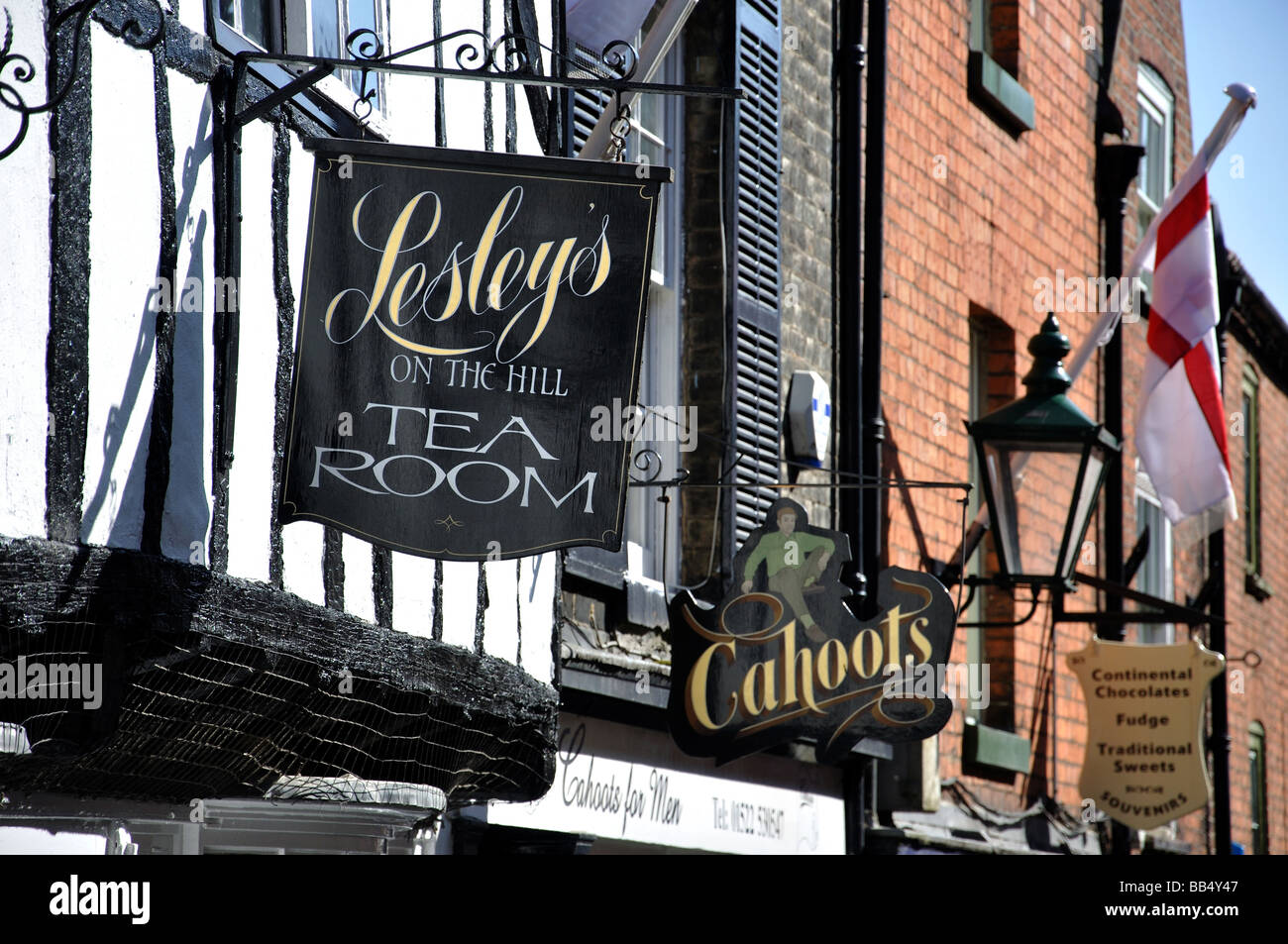 Panneau Learoom de Lesley, Steep Hill, Lincoln, Lincolnshire, Angleterre,Royaume-Uni Banque D'Images