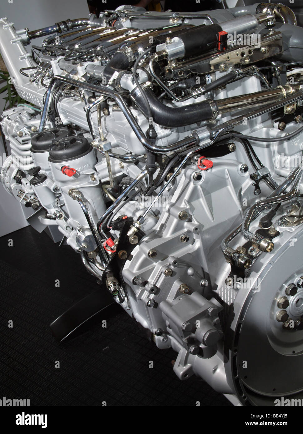 Moteur de camion Scania Banque D'Images