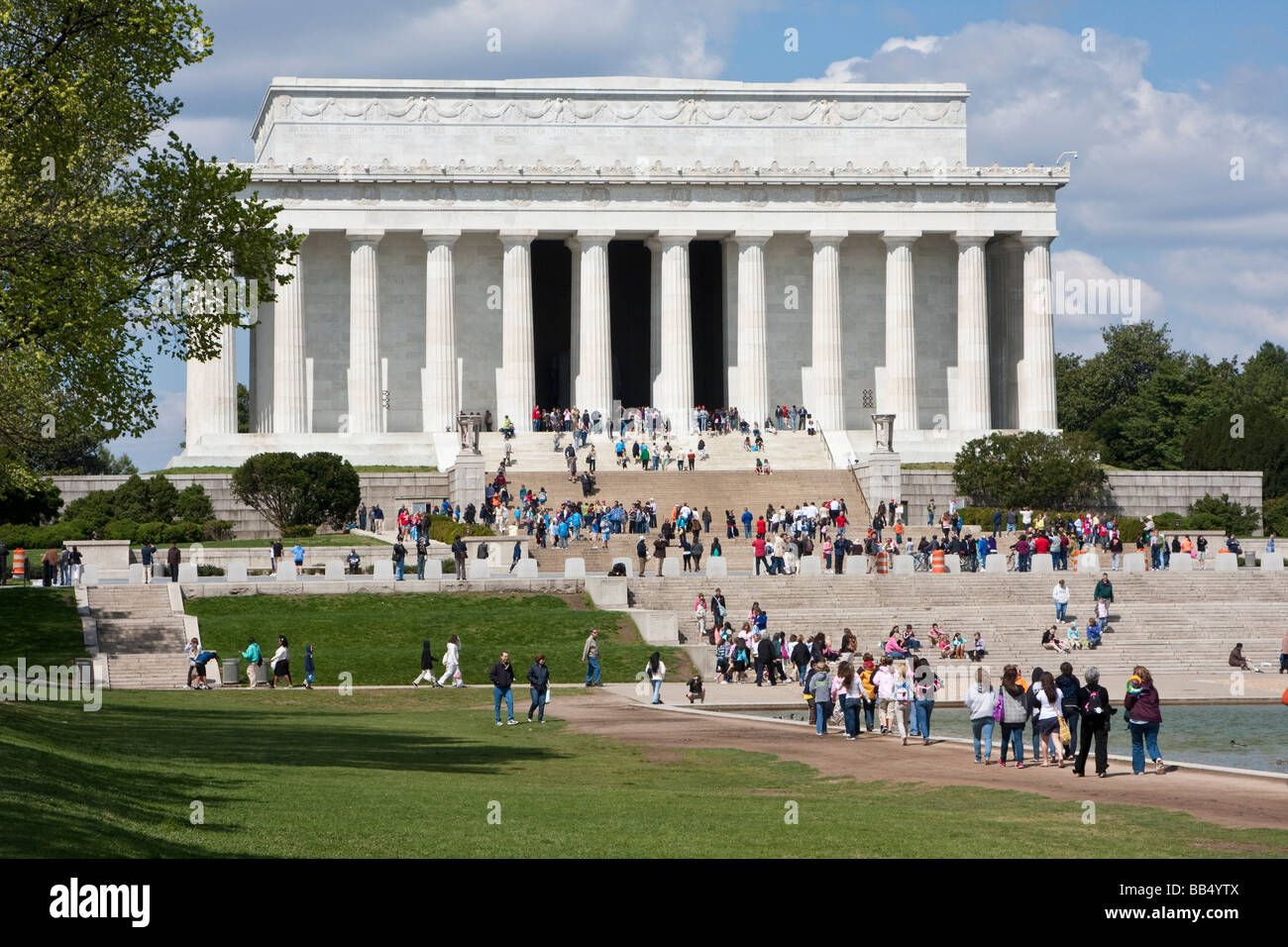Washington, DC, DC, Etats-Unis. Lincoln Memorial, journée de printemps. Banque D'Images
