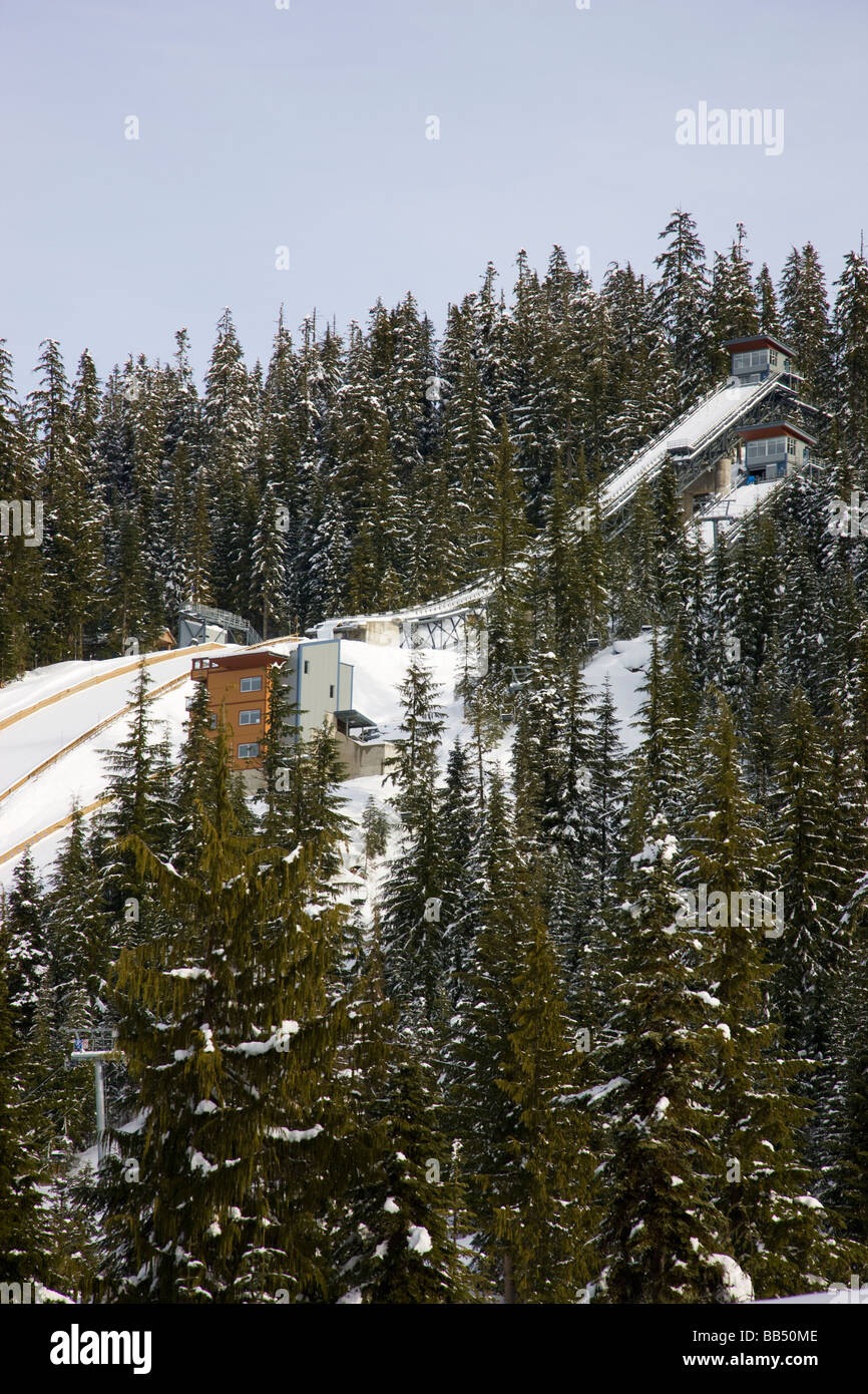 Le saut à Ski Hill au Parc olympique de Whistler 2010 Whistler aux Jeux Olympiques d'hiver de Vancouver British Columbia Canada Banque D'Images