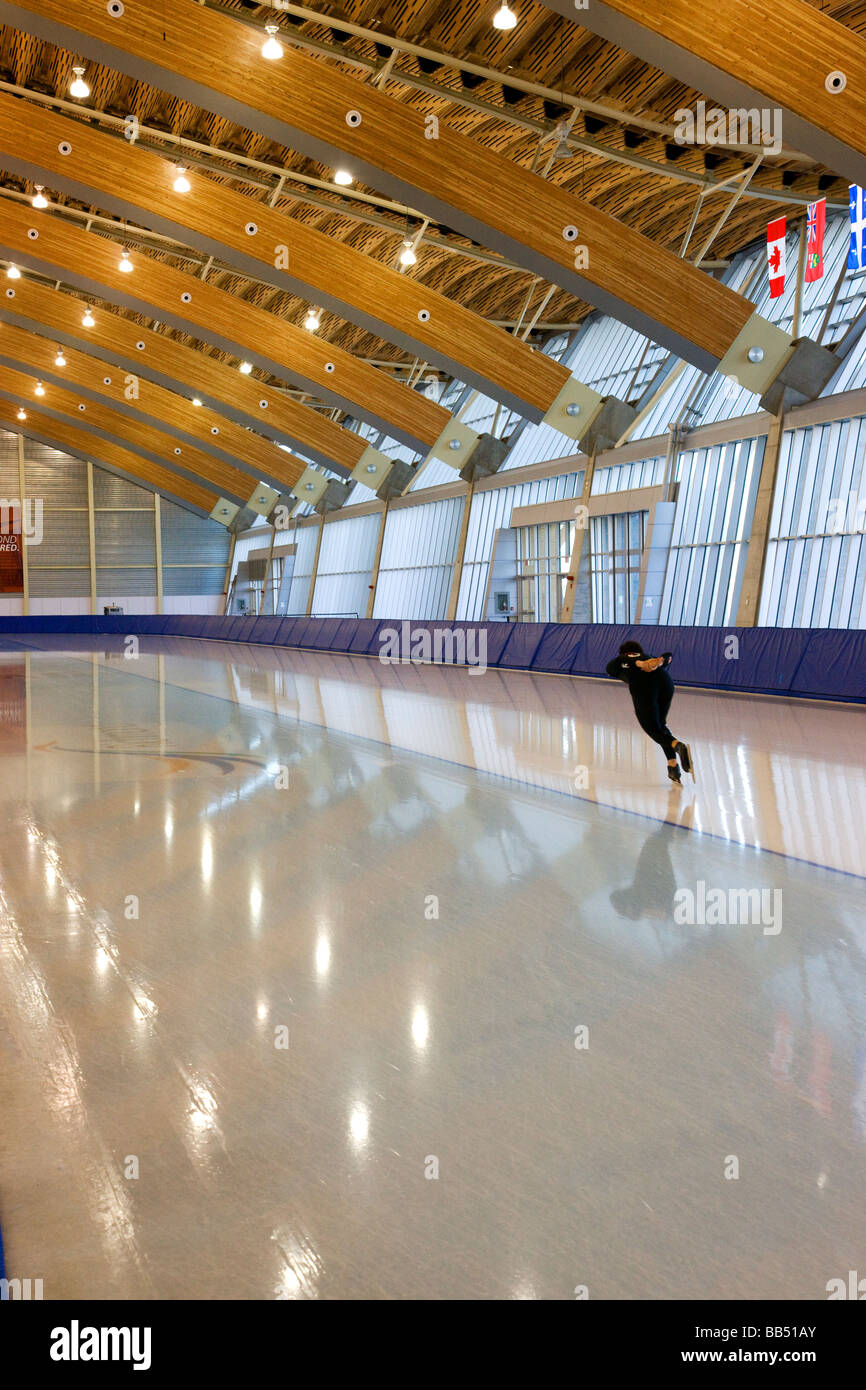 Patinage de vitesse olympique de Richmond pour le lieu des Jeux Olympiques d'hiver de 2010 à Vancouver British Columbia Canada Banque D'Images