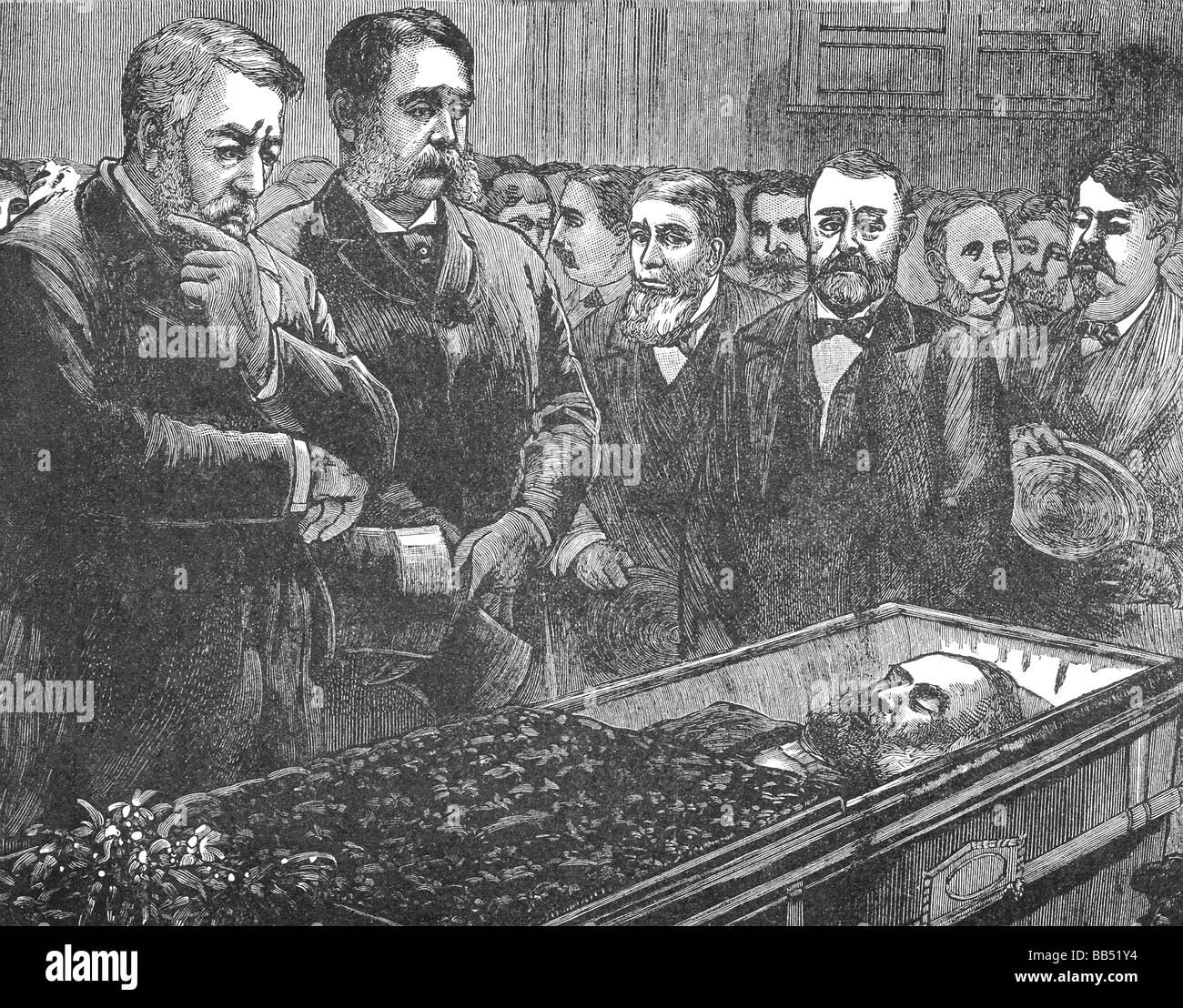 Garfield en chapelle ardente dans la rotonde au Capitole à Washington Banque D'Images