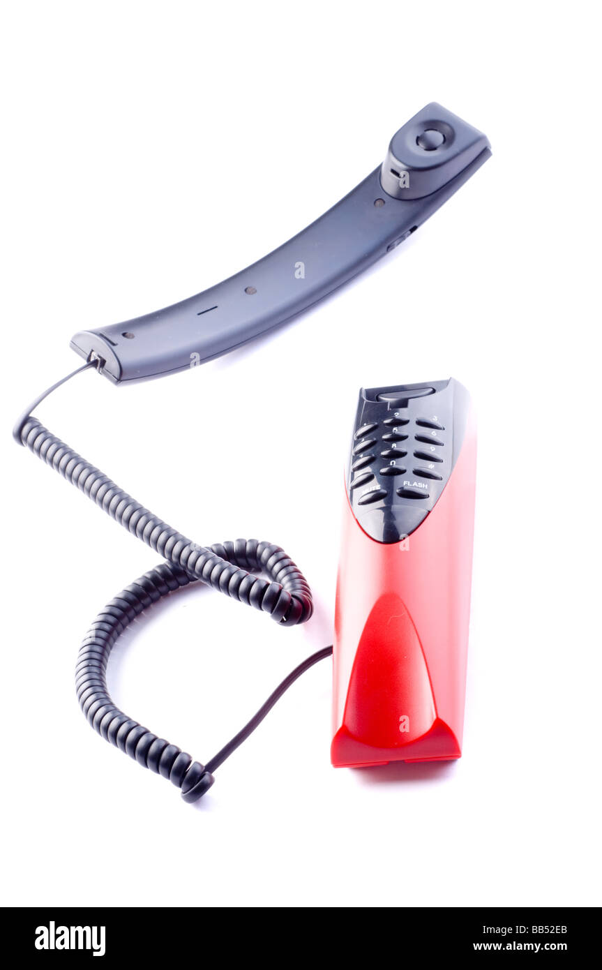 Retro telefone isolated on white Banque D'Images