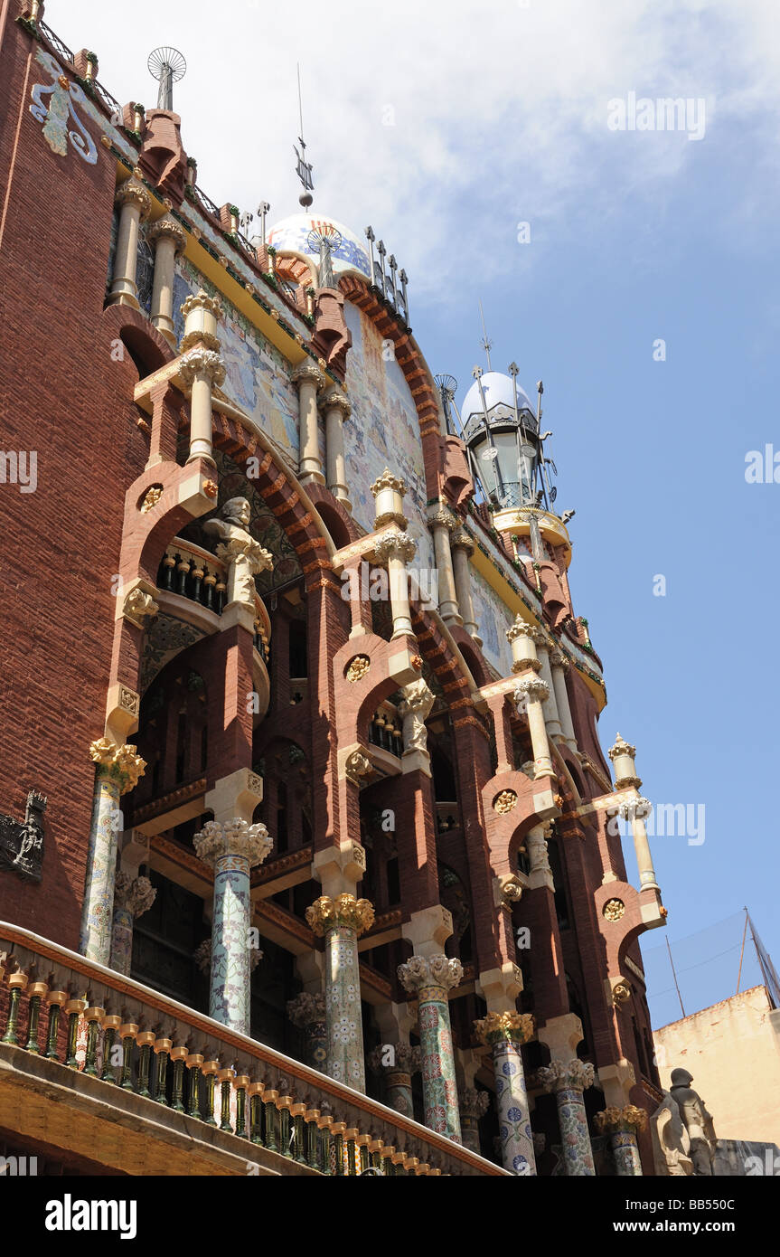 Palau de la Música Catalana (Palais de la musique catalane) à Barcelone, Espagne Banque D'Images