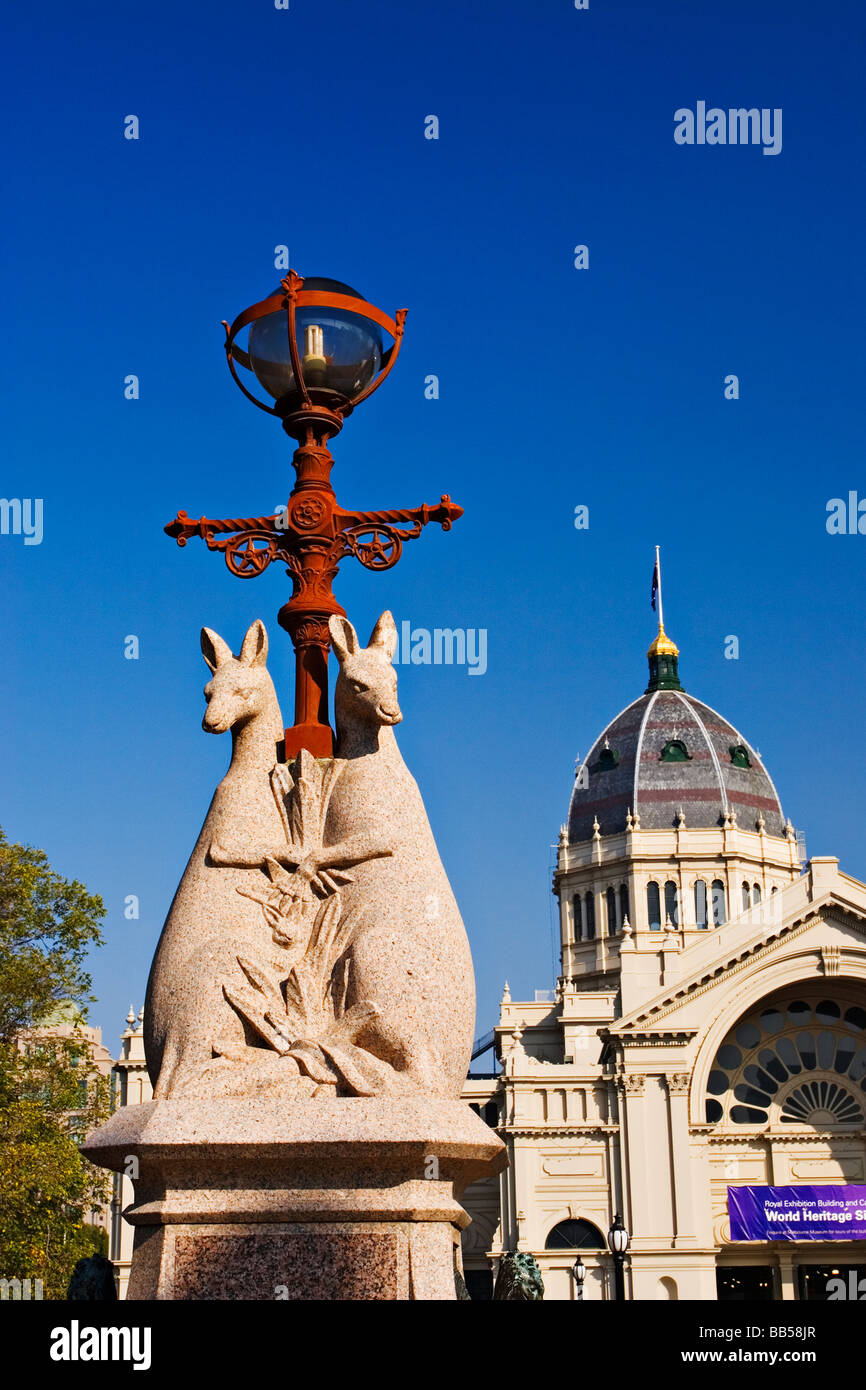 Melbourne / 1888 Ce monument est situé dans le 'Royal Exhibition Building s' motif à Melbourne en Australie. Banque D'Images