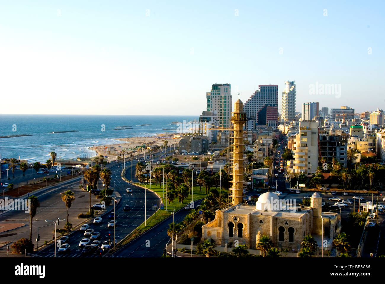 Tel Aviv, Israël skyline Banque D'Images