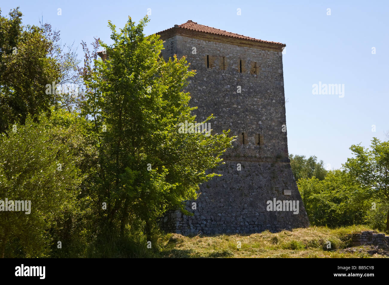 Château vénitien près de demeure de l'ancienne ville romaine de Butrint Site du patrimoine mondial de l'UNESCO dans un parc national en Albanie Banque D'Images