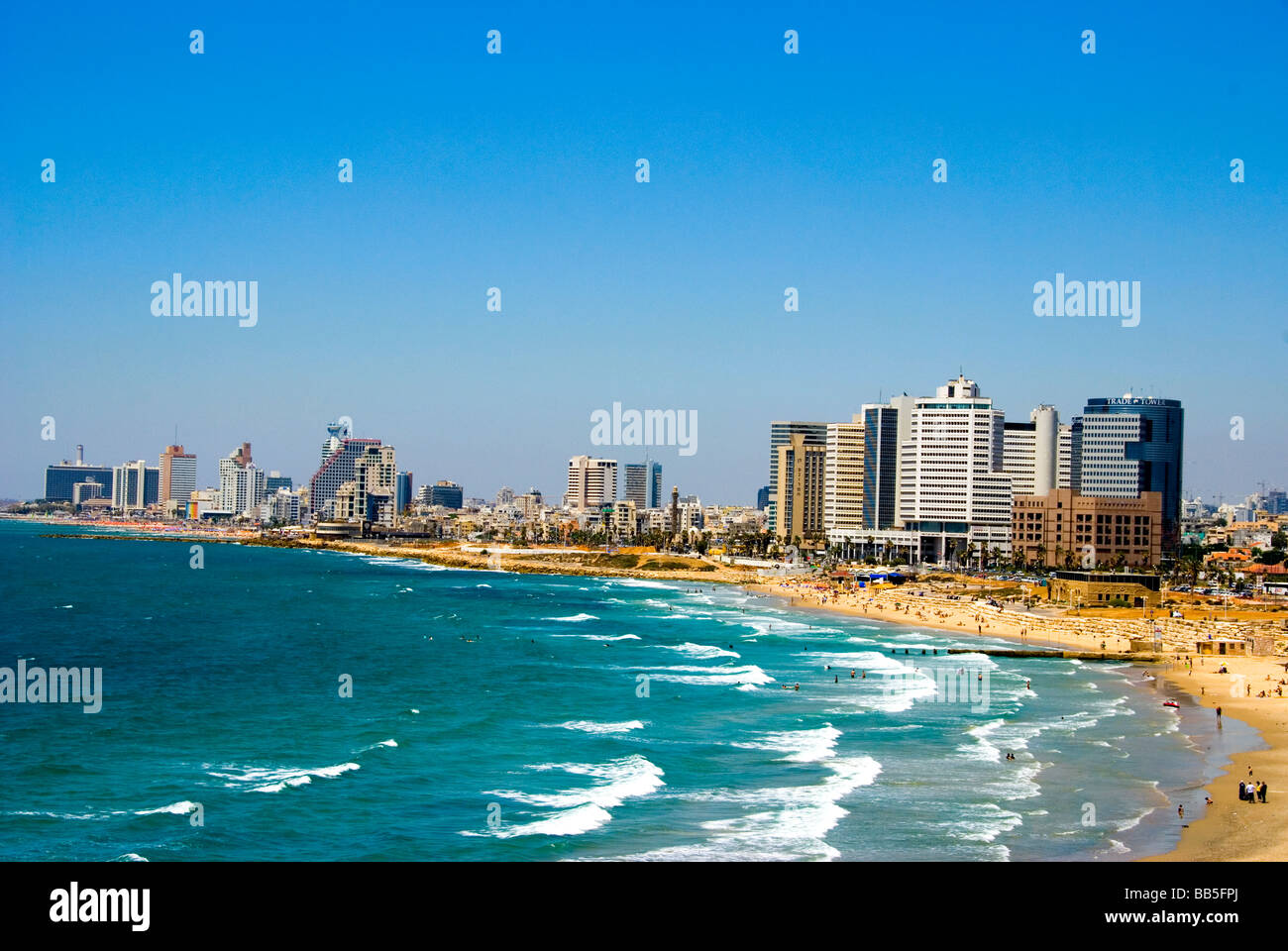 Tel Aviv, Israël skyline Banque D'Images