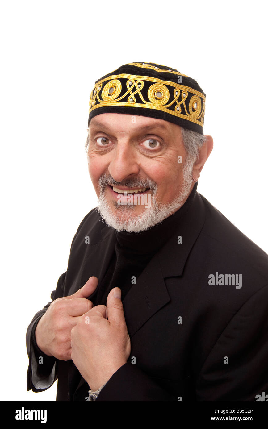 L'homme du Moyen-Orient à heureux Banque D'Images