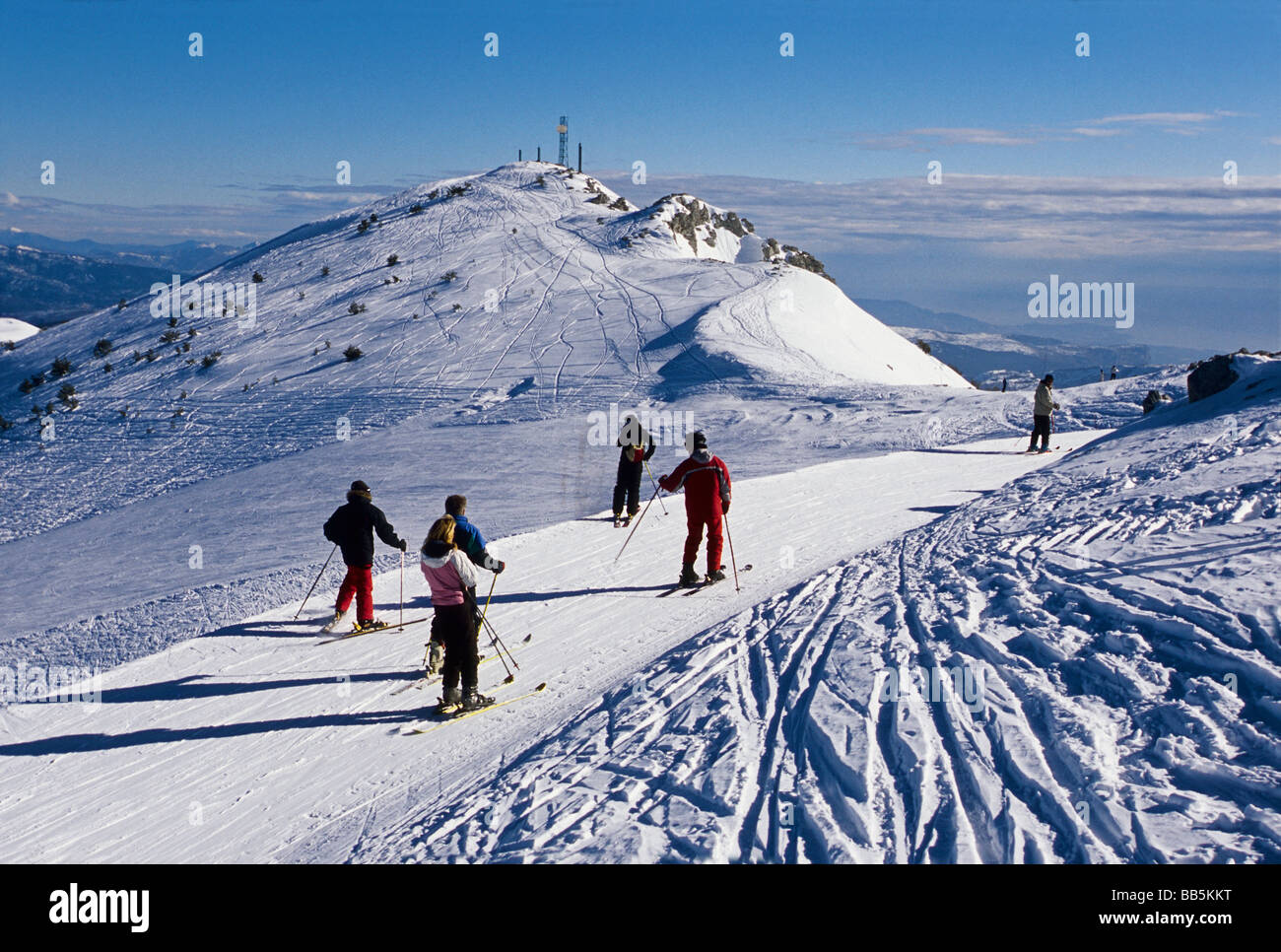 Haut de la station de ski de Greolières les neiges, 25 kilomètres de la ville de Nice Banque D'Images