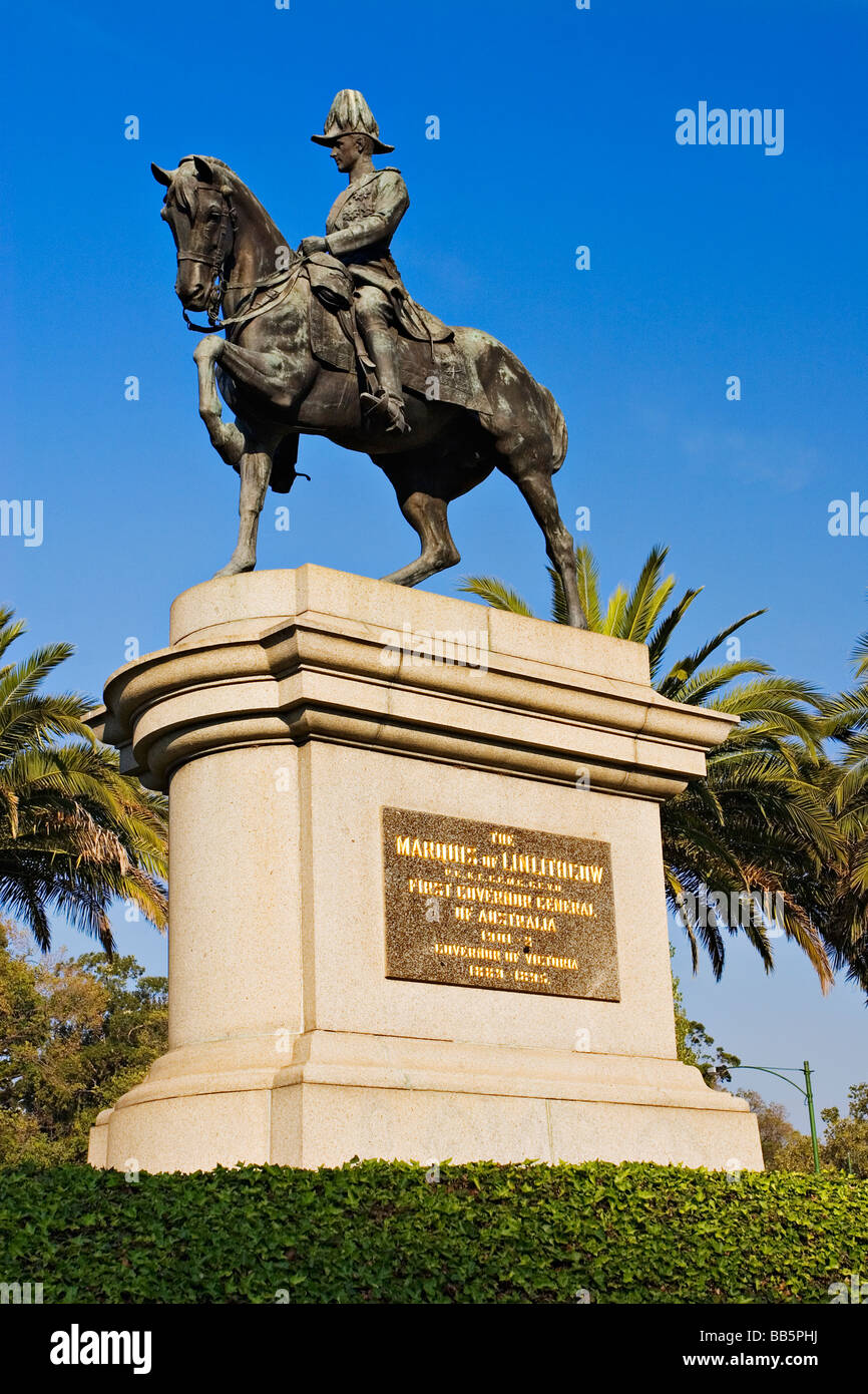 Melbourne / Monuments le 'Marquis de Linlithgow' memorial monument.Melbourne Victoria en Australie. Banque D'Images