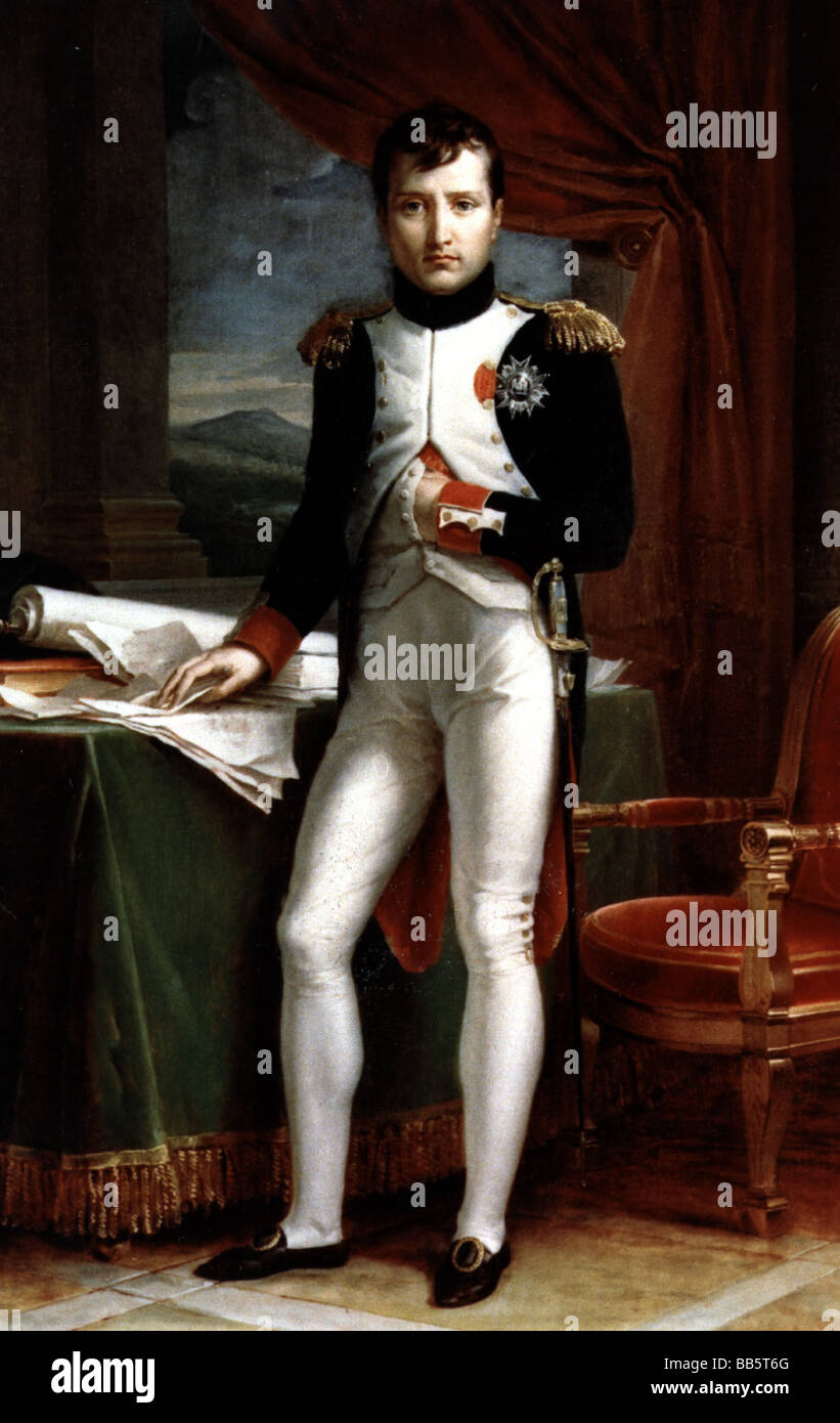 Napoléon I, 15.8.1769 - 5.5.1821, Empereur des Français 1804 - 1815, pleine longueur, en uniforme, peinture de François-Pascal Gérard, vers 1812, Musée Napoléon, Ile d'Aix, Banque D'Images