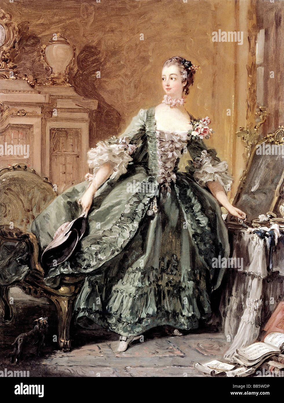 Pompadour Jeanne Antoinette Poisson Marquise De 29 12 1721 15 4 1764 Pleine Longueur En Robe Bleue Peinture De Francois Boucher Huile Sur Toile Vers 1750 Collection Rothschild Photo Stock Alamy