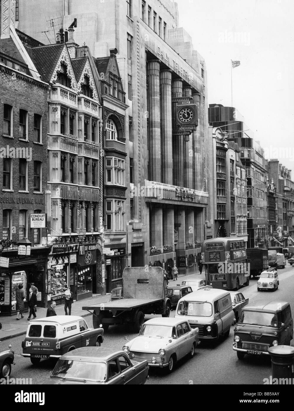 Géographie / voyages, Grande-Bretagne, Angleterre, Londres, scènes de rue, Fleet Street, bâtiment de Daily Telegraph, années 1950, , Banque D'Images