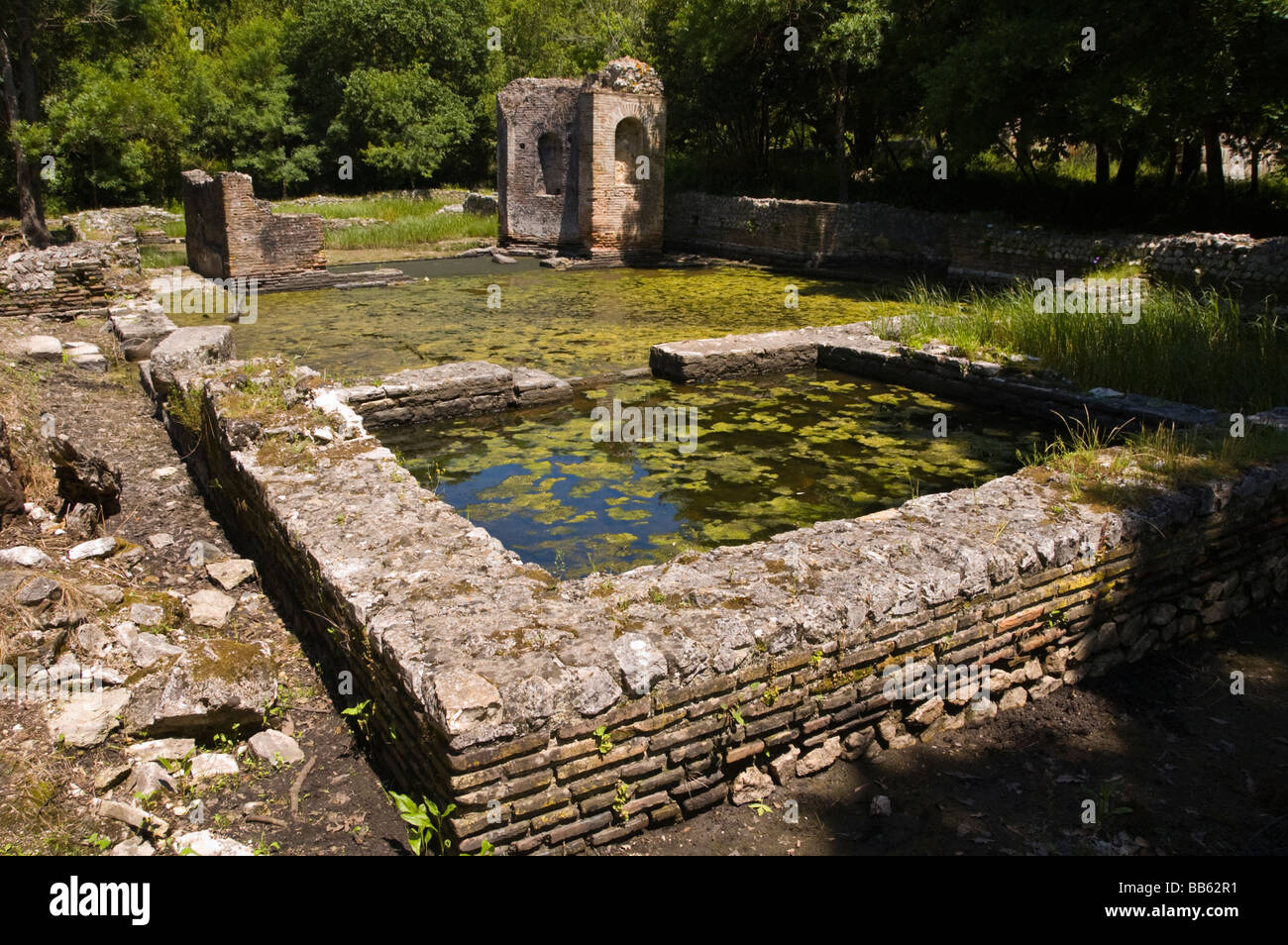 Gymnase Salon dans l'ancienne ville romaine de Butrint un site du patrimoine mondial de l'intérieur d'un parc national dans la République d'Albanie Banque D'Images
