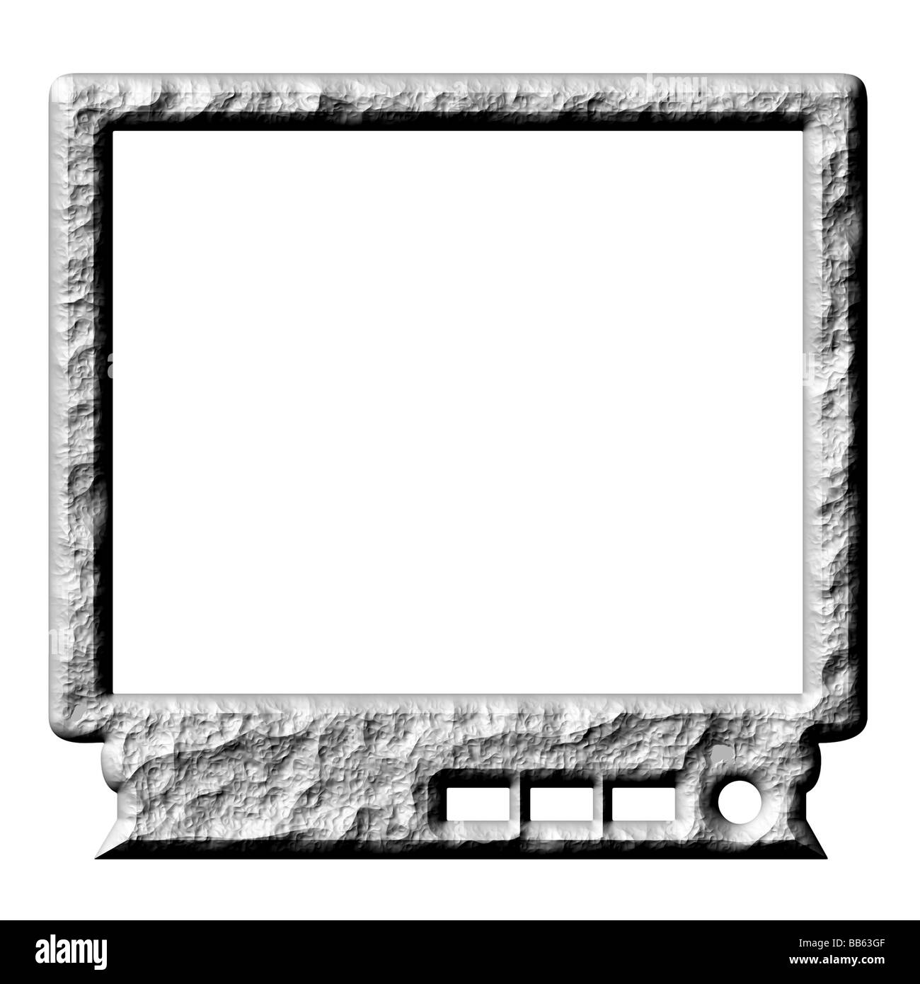 La télévision pierre 3d Banque D'Images