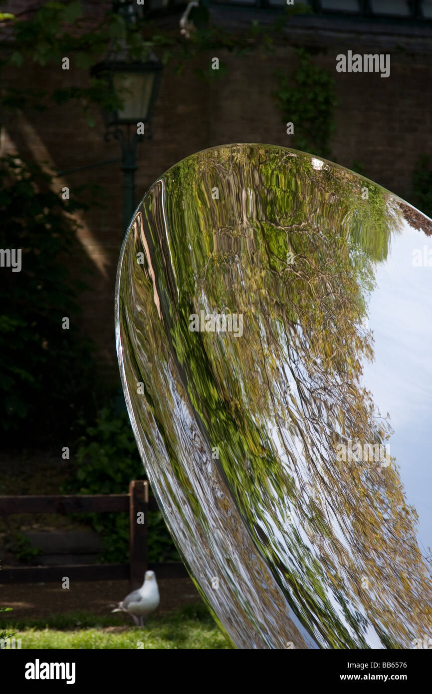 Anish Kapoor Sky Mirror à Brighton Festival 2009 Banque D'Images