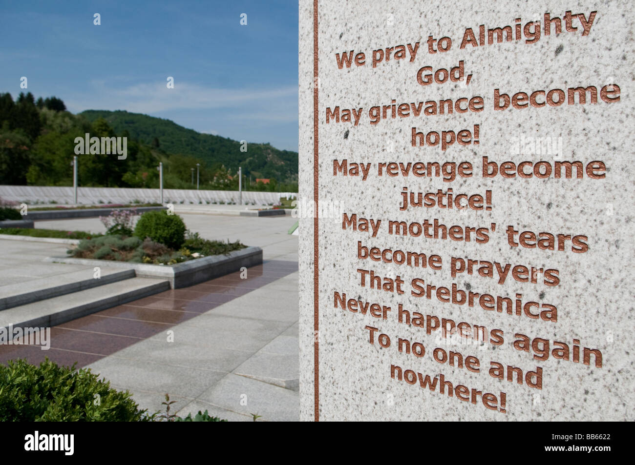 Cimetière pour le massacre de Srebrenica victimes à Potocari, près de Srebrenica memorial centre en Bosnie et Herzégovine Banque D'Images