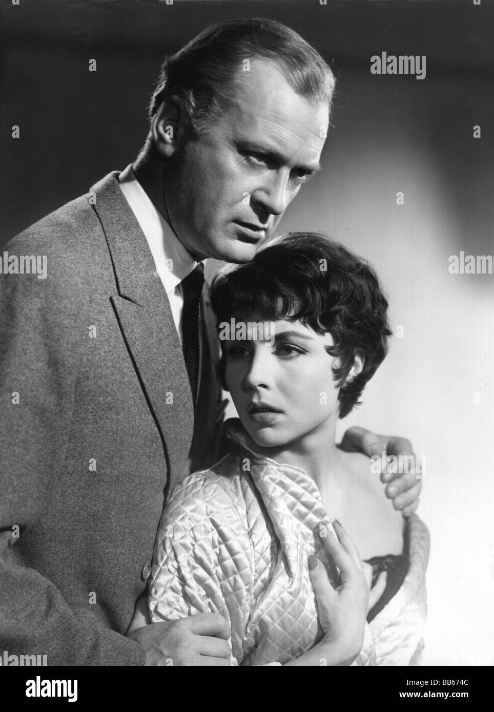 Ziemann, Sonja, * 8.2.1926, acteur allemand, demi-longueur, avec Curd Juergens, années 1950, Banque D'Images