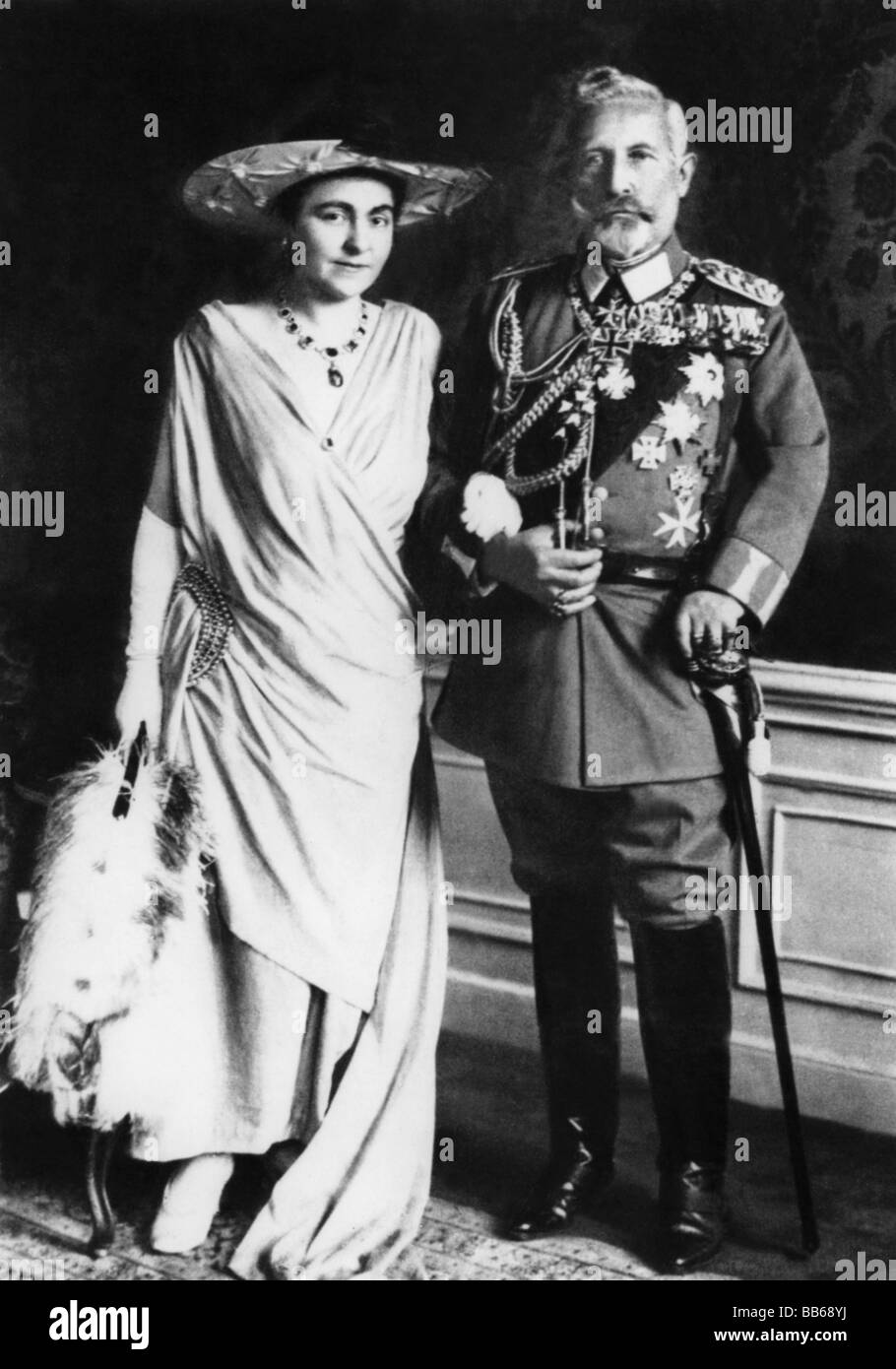 William II, 27.1.1859 - 4.6.1941, Empereur allemand 15.6.1888 - 9.11.1918, exil, Maison Doorn, Pays-Bas, mariage Hermine de Schoenaich-Carolath, 5.11.1922, Banque D'Images