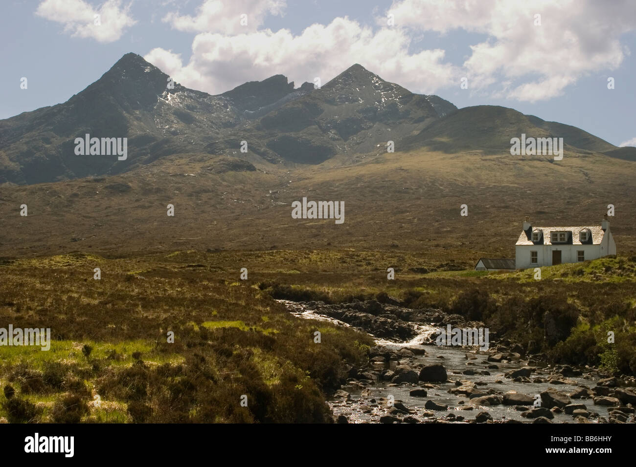 L'Ecosse Highland Skye Cuillin hills de Sligachan Banque D'Images