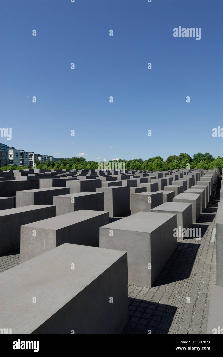 Berlin. L'Allemagne. Mémorial aux Juifs assassinés d'Europe aka mémorial de l'Holocauste. Banque D'Images