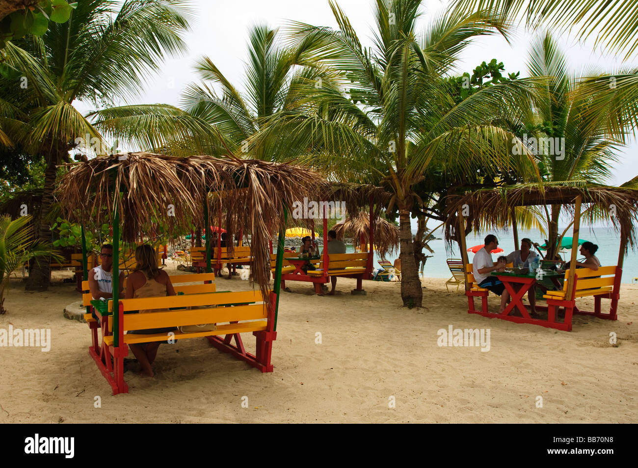 Kali's Beach Bar restaurant St Martin St Maarten antilles Banque D'Images