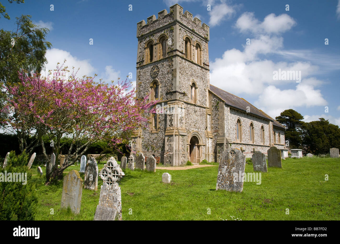 L'église du village de Falmer, Sussex Banque D'Images
