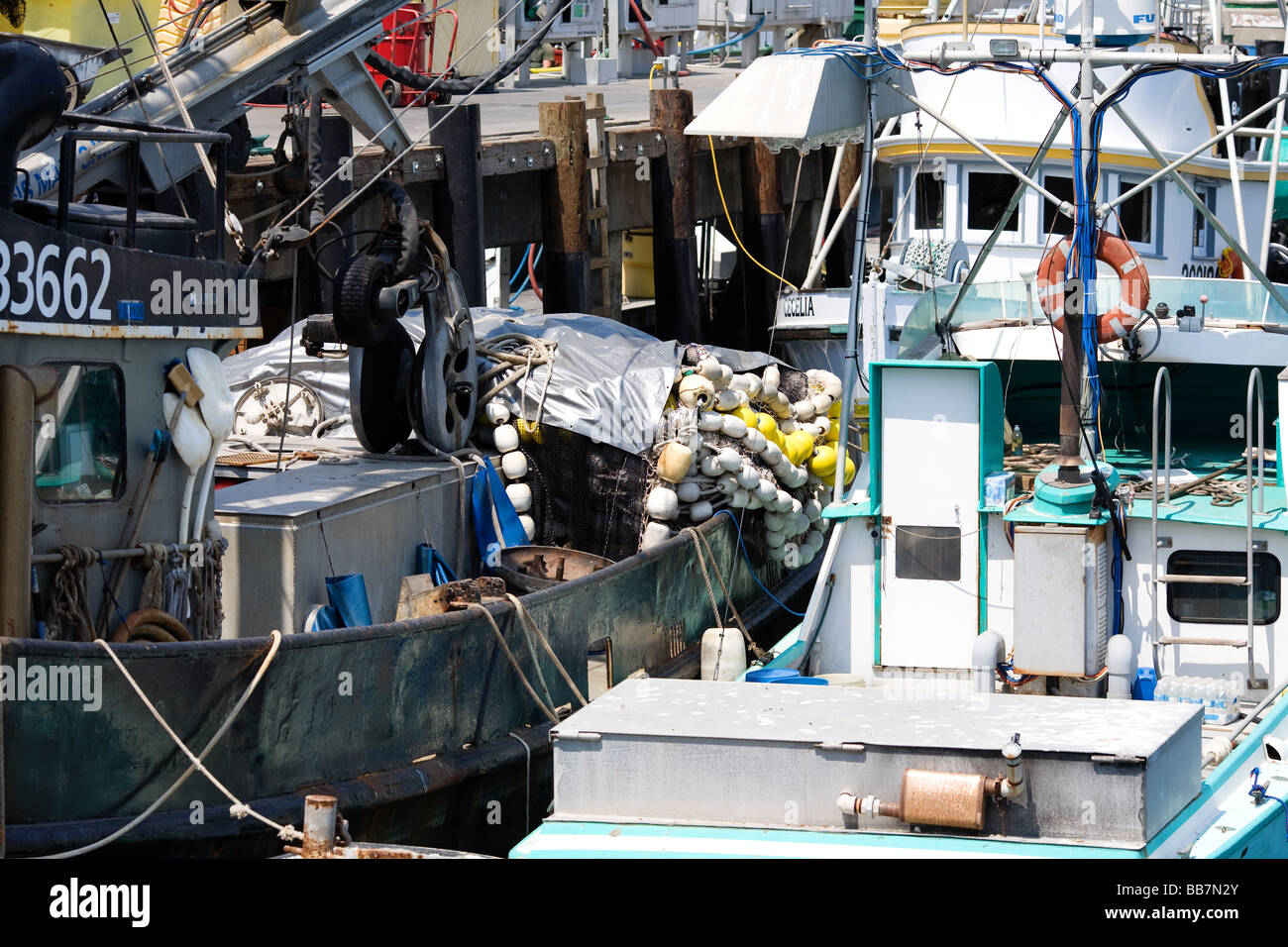 Bateaux de pêche dans le port de Ventura, Californie Banque D'Images