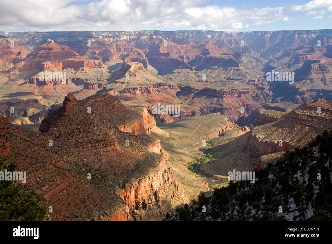 Vue du bord sud du Grand Canyon Arizona USA Banque D'Images