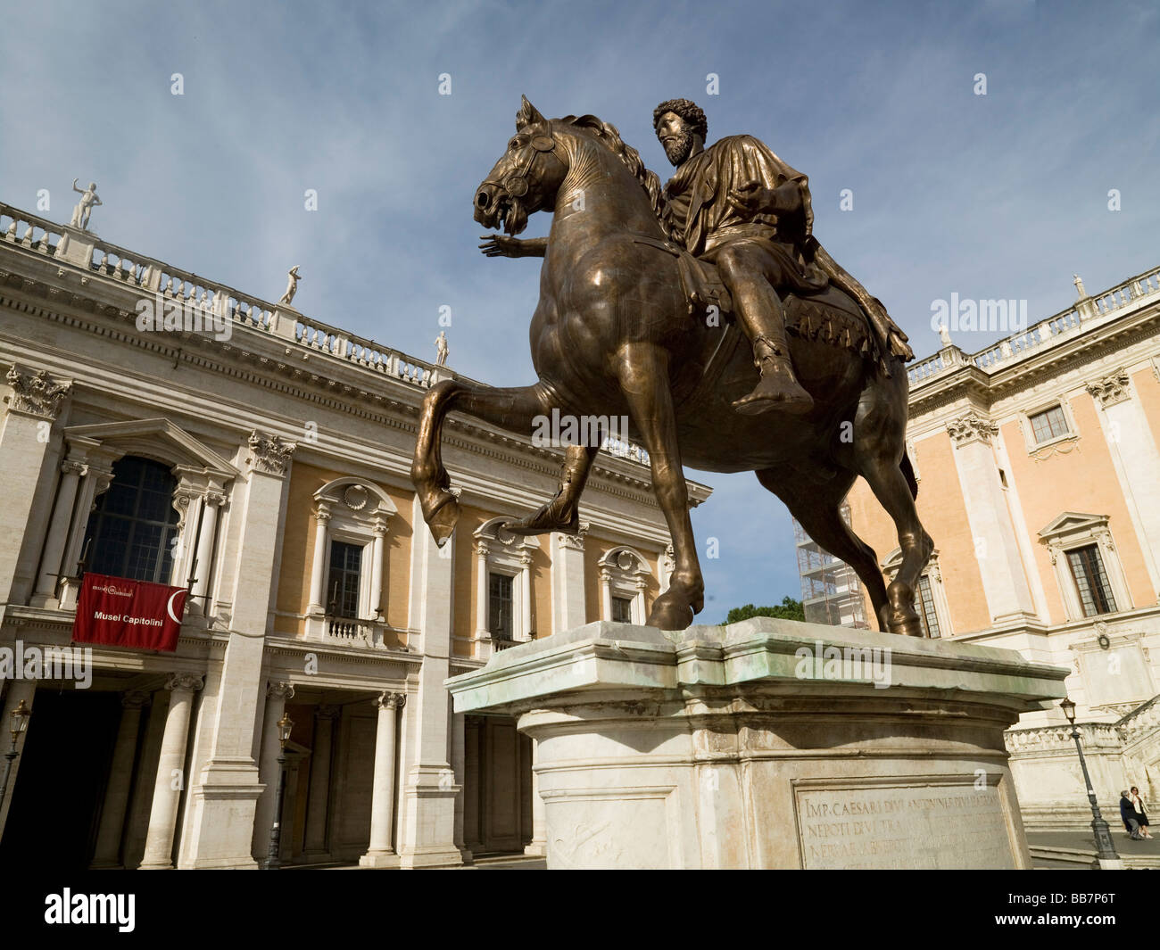 Portrait de Victor Emmanuel Monument situé sur la Piazza del Campidoglio ; Rome Italie Banque D'Images