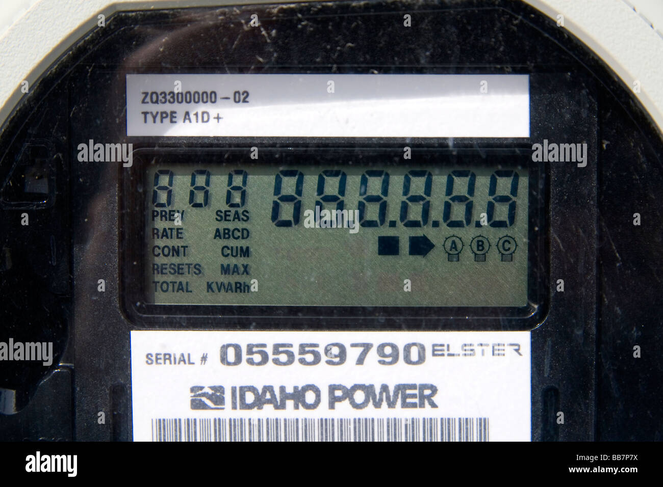 Compteur électrique numérique affiche l'utilisation et le taux de  consommation, de consommateurs dans Boise IDAHO USA Photo Stock - Alamy