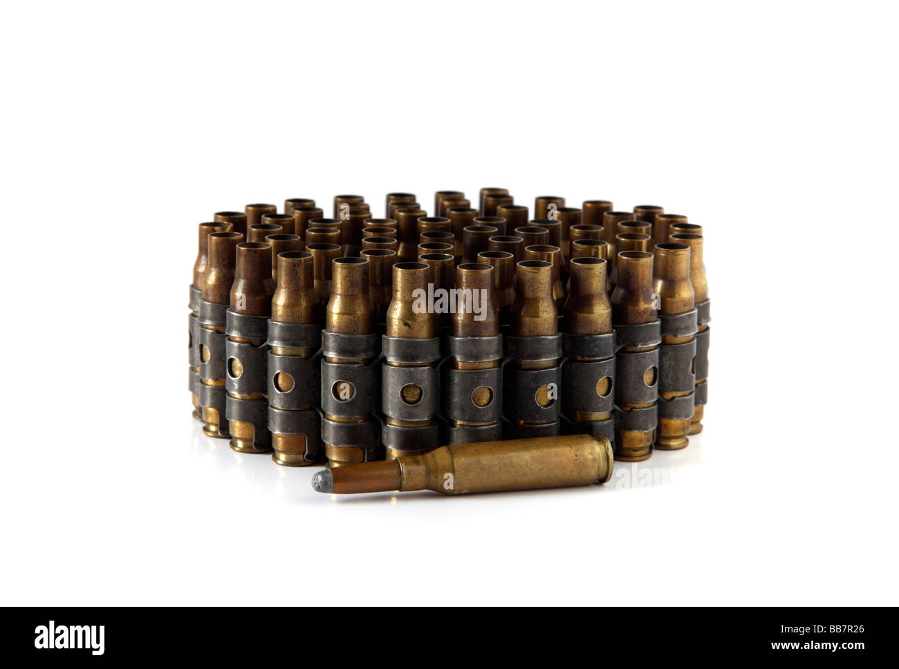 Ceinture de lié des munitions de mitrailleuses, et une série complète Banque D'Images