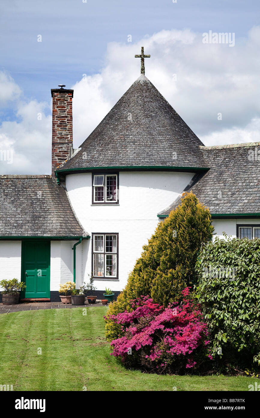 Veryan maison ronde, Cornwall, UK Banque D'Images