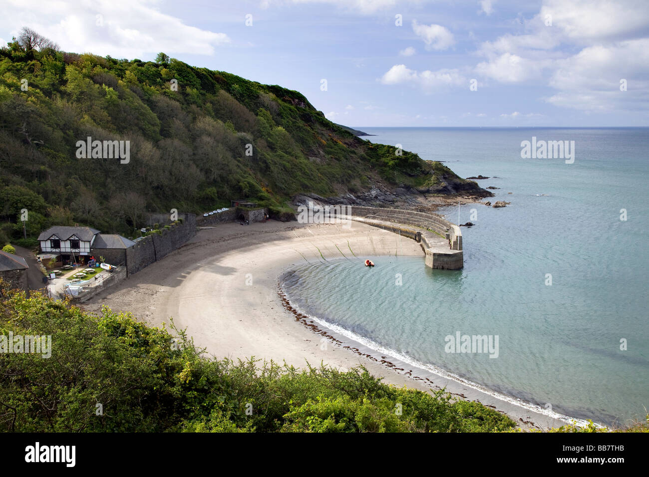 Polkerris Cove, 'Daphné du Maurier pays', Cornwall, England, UK Banque D'Images