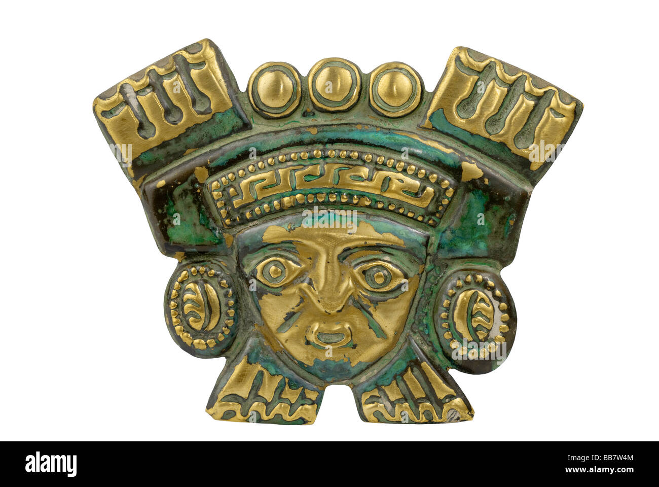 Ancien masque de cérémonie péruvienne Banque D'Images