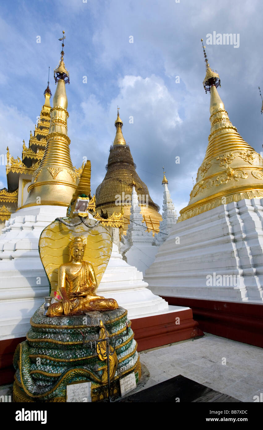 Statue de Bouddha. Paya Shwedagon. Yangon. Myanmar Banque D'Images